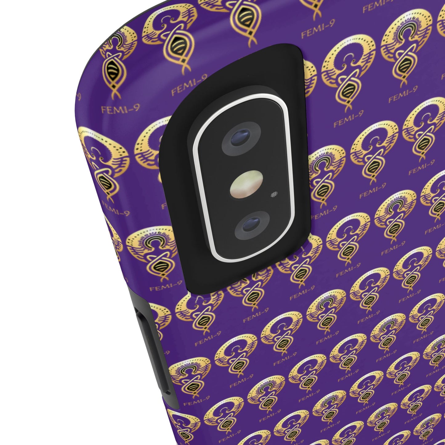 Phone Cases - Divine Femi-999 Design for a Touch of Class (PURPLE/GOLD)