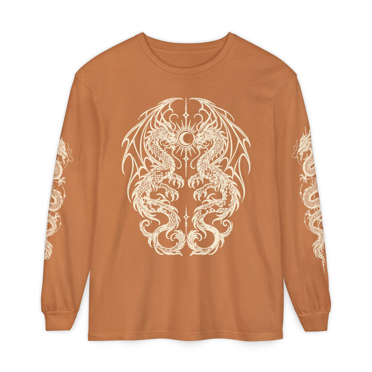 Unisex Twin Dragon Long Sleeve Tee