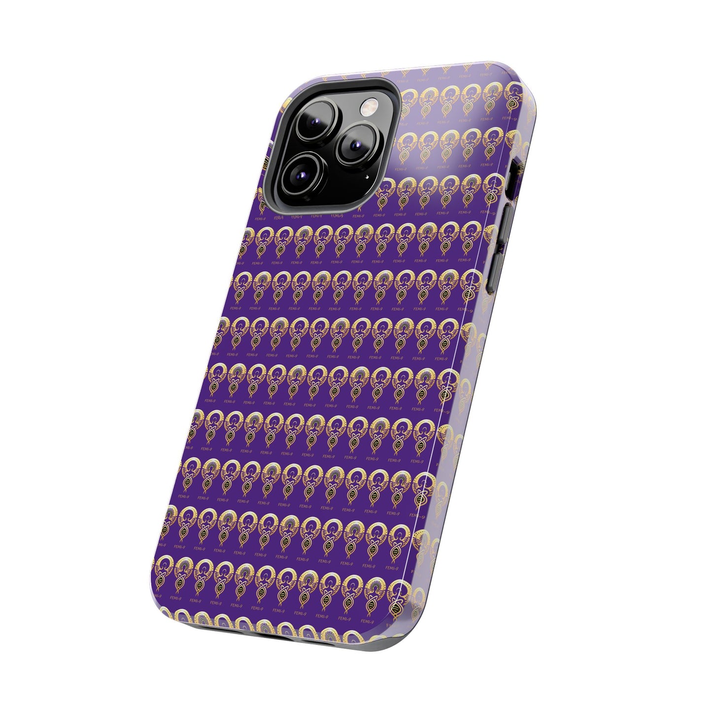 Phone Cases - Divine Femi-999 Design for a Touch of Class (PURPLE/GOLD)