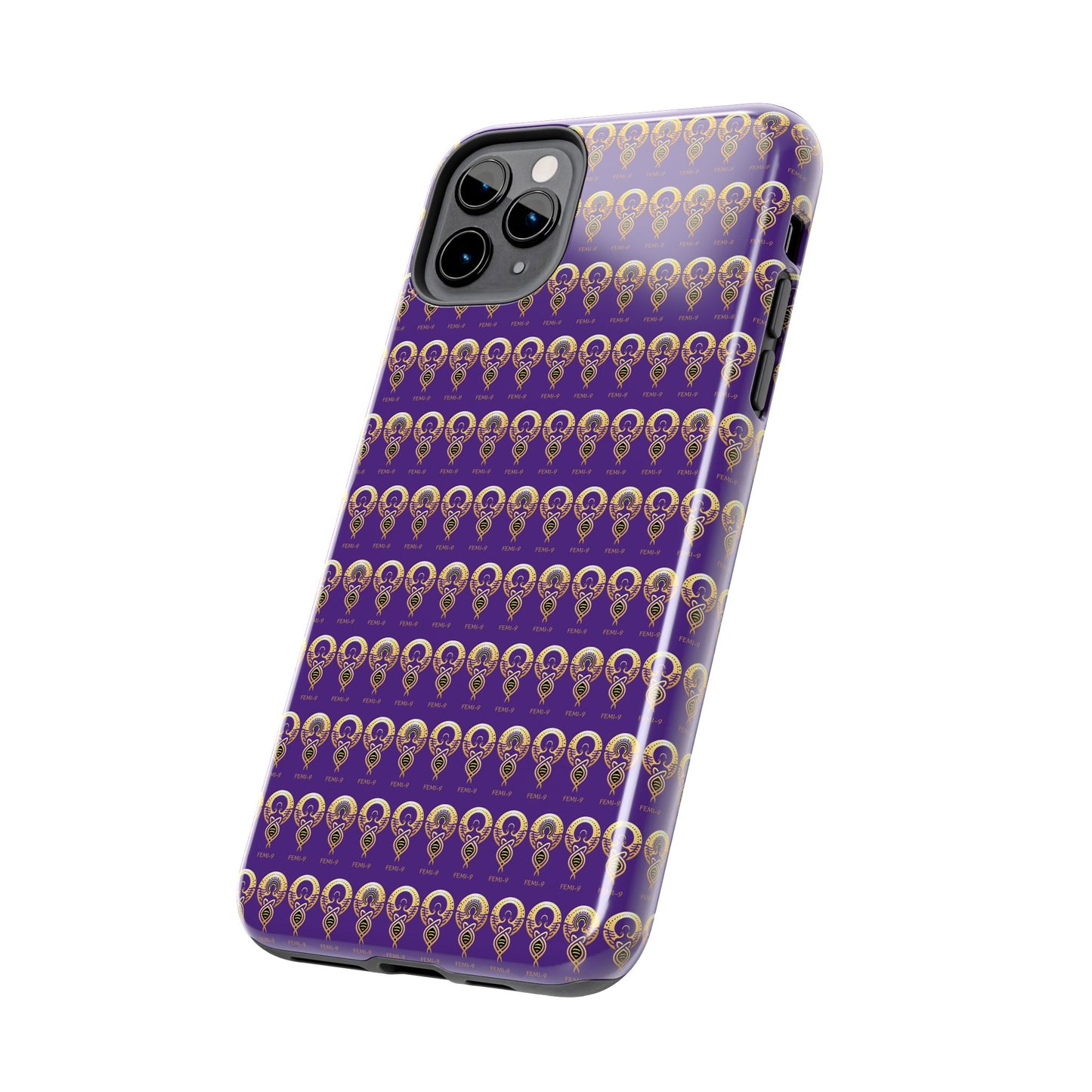 Phone Cases - Divine Femi-999 Design for a Touch of Class (PURPLE/GOLD)