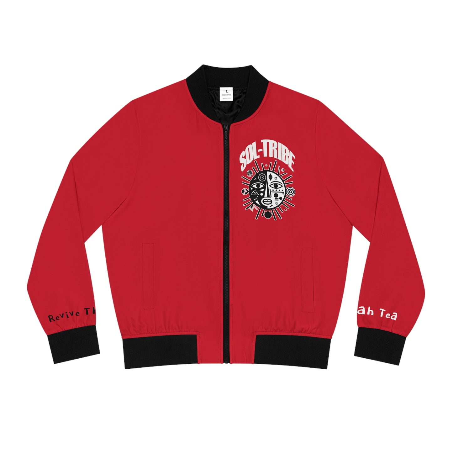 Feathers Up! (Red) Baby Girl Bomber Jacket