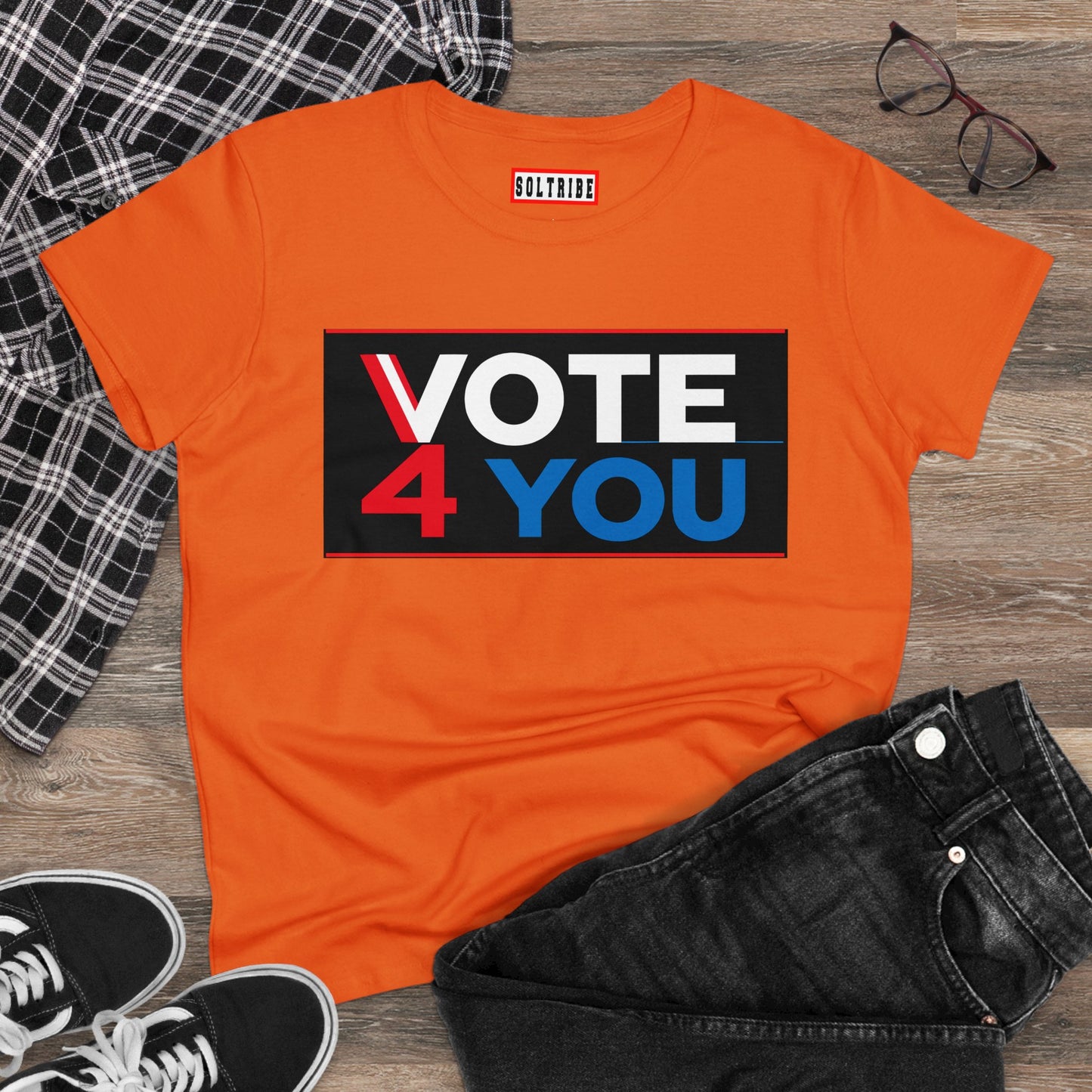 VOTE 4 YOU Women's Midweight Cotton Tee