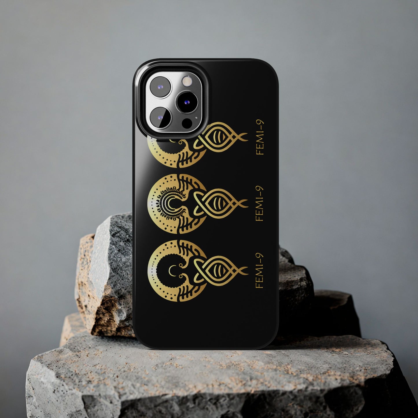 Phone Cases - Divine Femi-999 Design for a Touch of Class (black/gold)