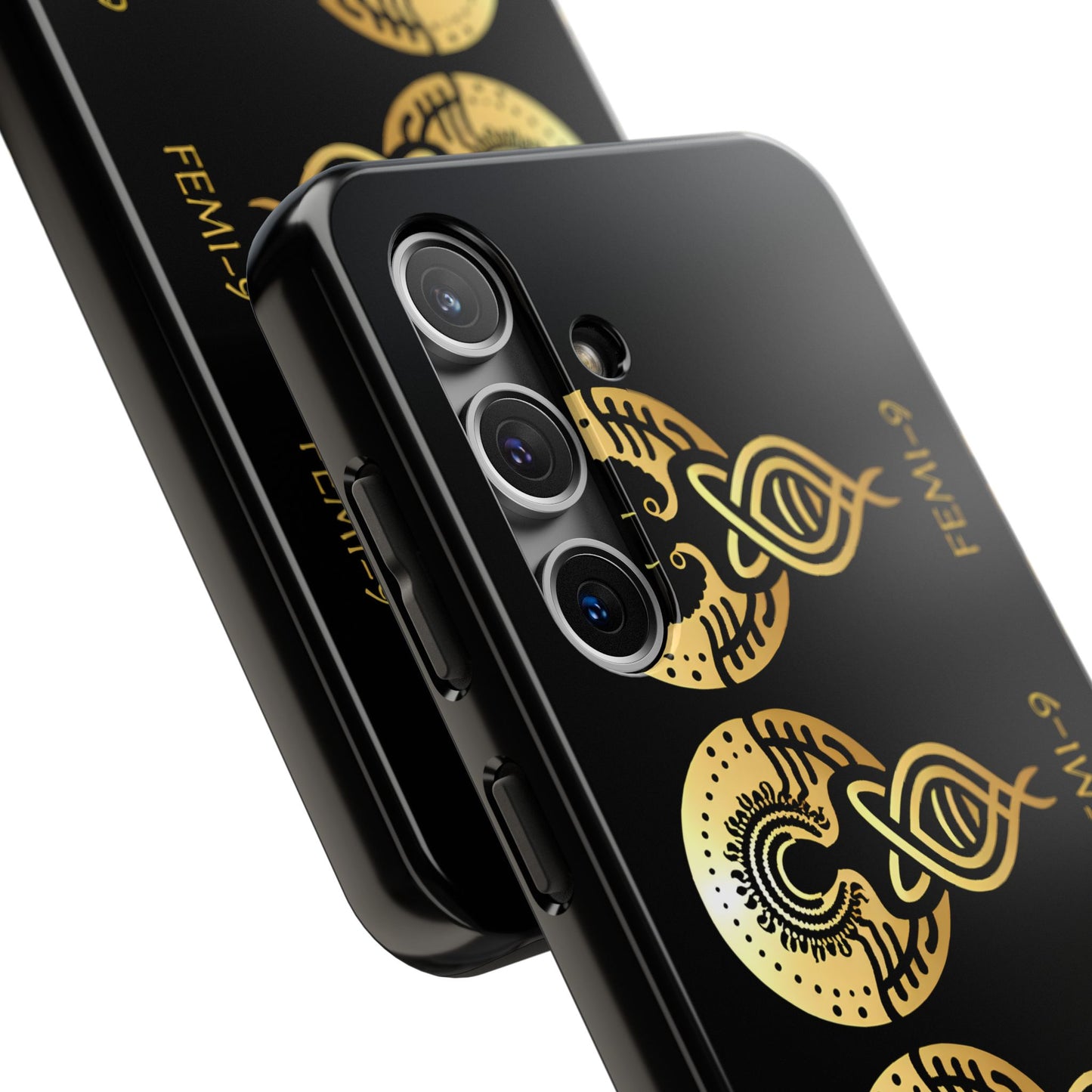 Phone Cases - Divine Femi-999 Design for a Touch of Class (black/gold)