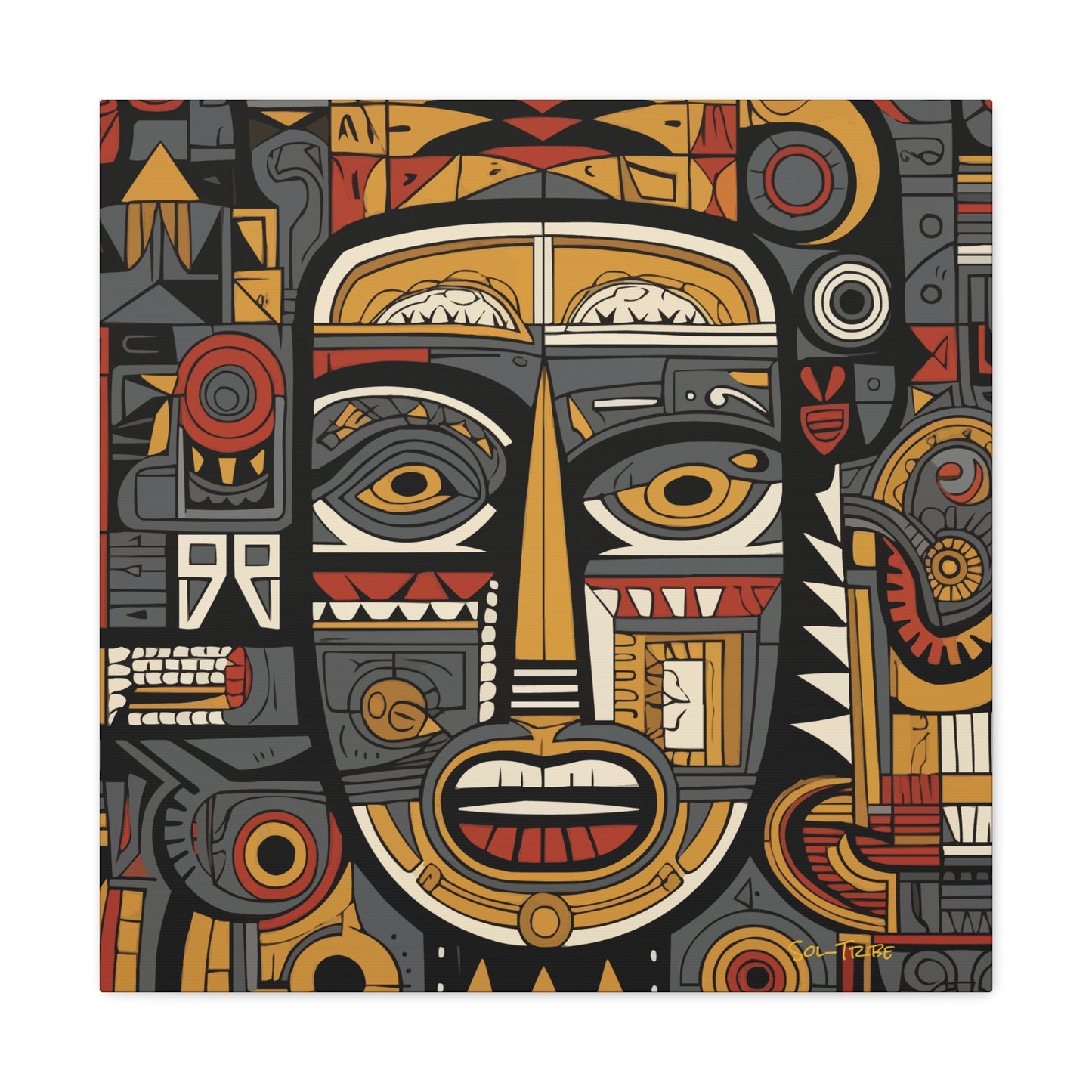 SOL- TRIBAL MASK Canvas Art