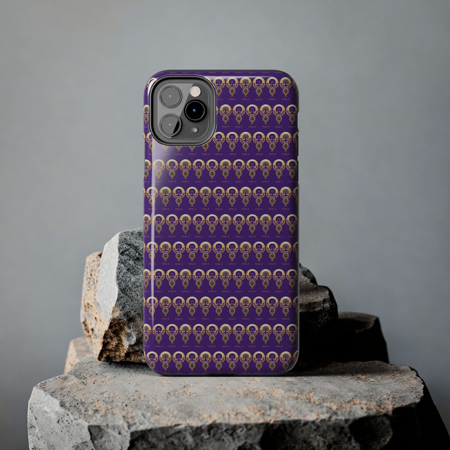 Phone Cases - Divine Femi-999 Design for a Touch of Class (PURPLE/GOLD)