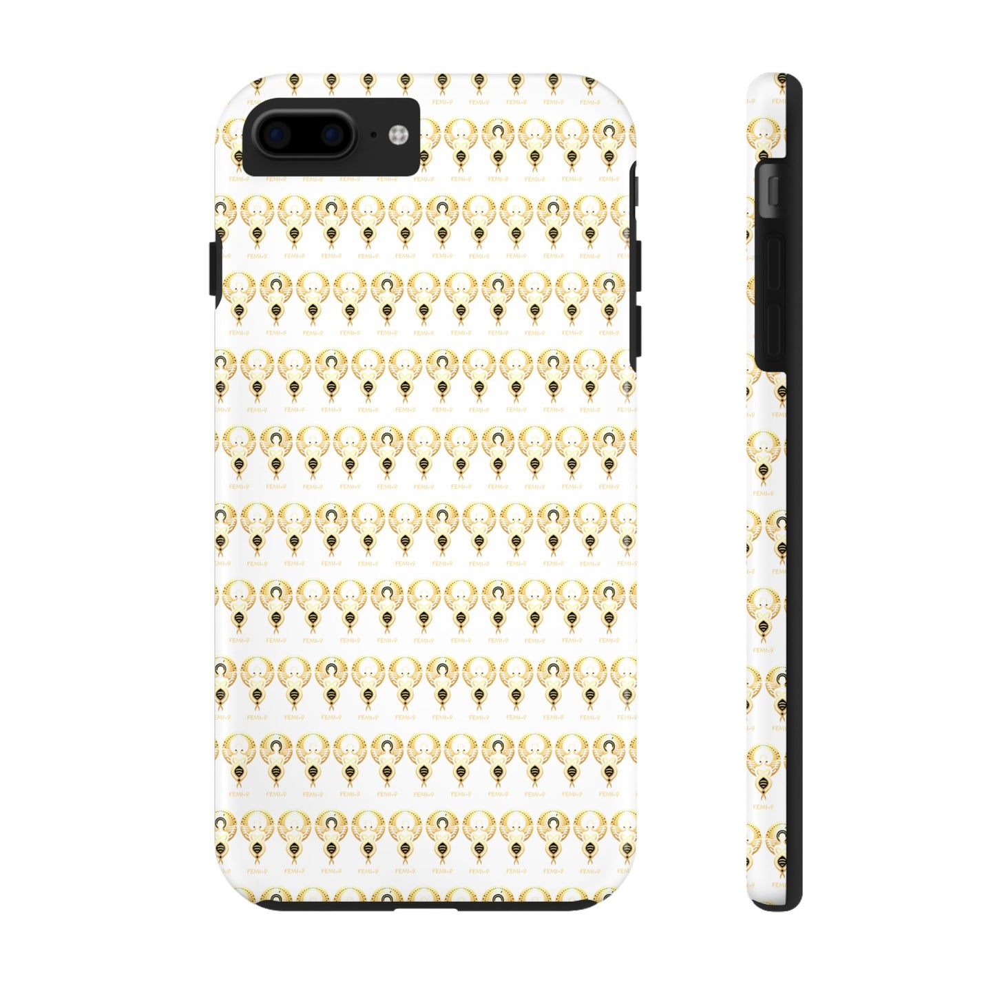 Phone Cases - Divine Femi-999 Design for a Touch of Class (white/gold)