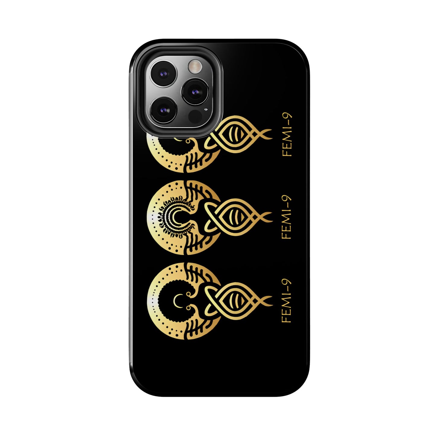 Phone Cases - Divine Femi-999 Design for a Touch of Class (black/gold)