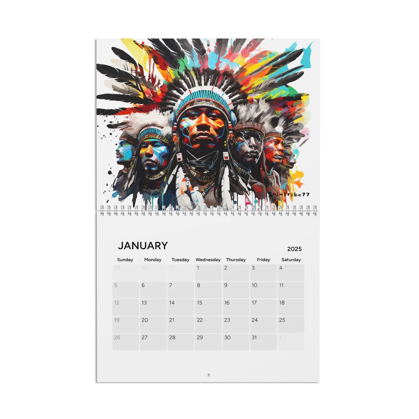 Sol-Tribe Wall Calendar 2025 Feathers Up! Collection