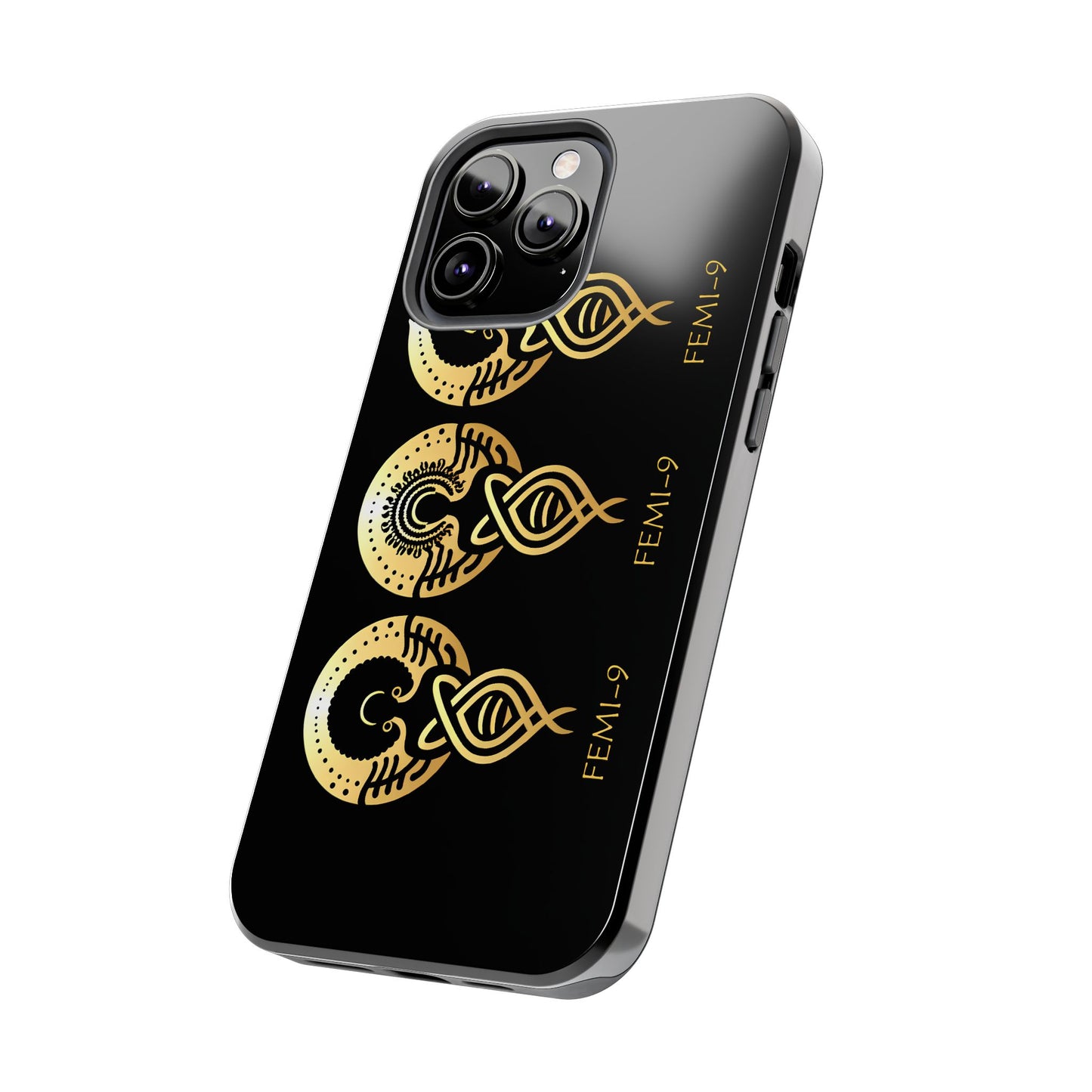 Phone Cases - Divine Femi-999 Design for a Touch of Class (black/gold)