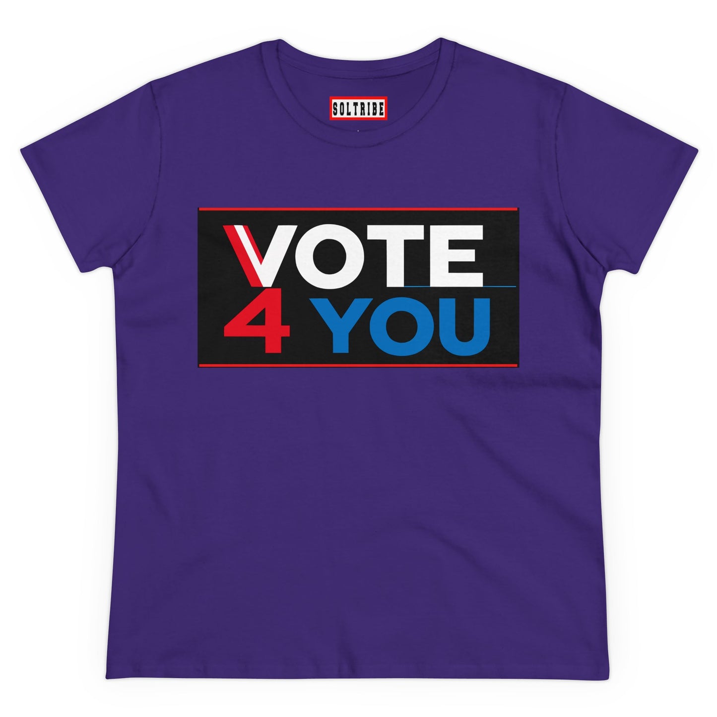 VOTE 4 YOU Women's Midweight Cotton Tee