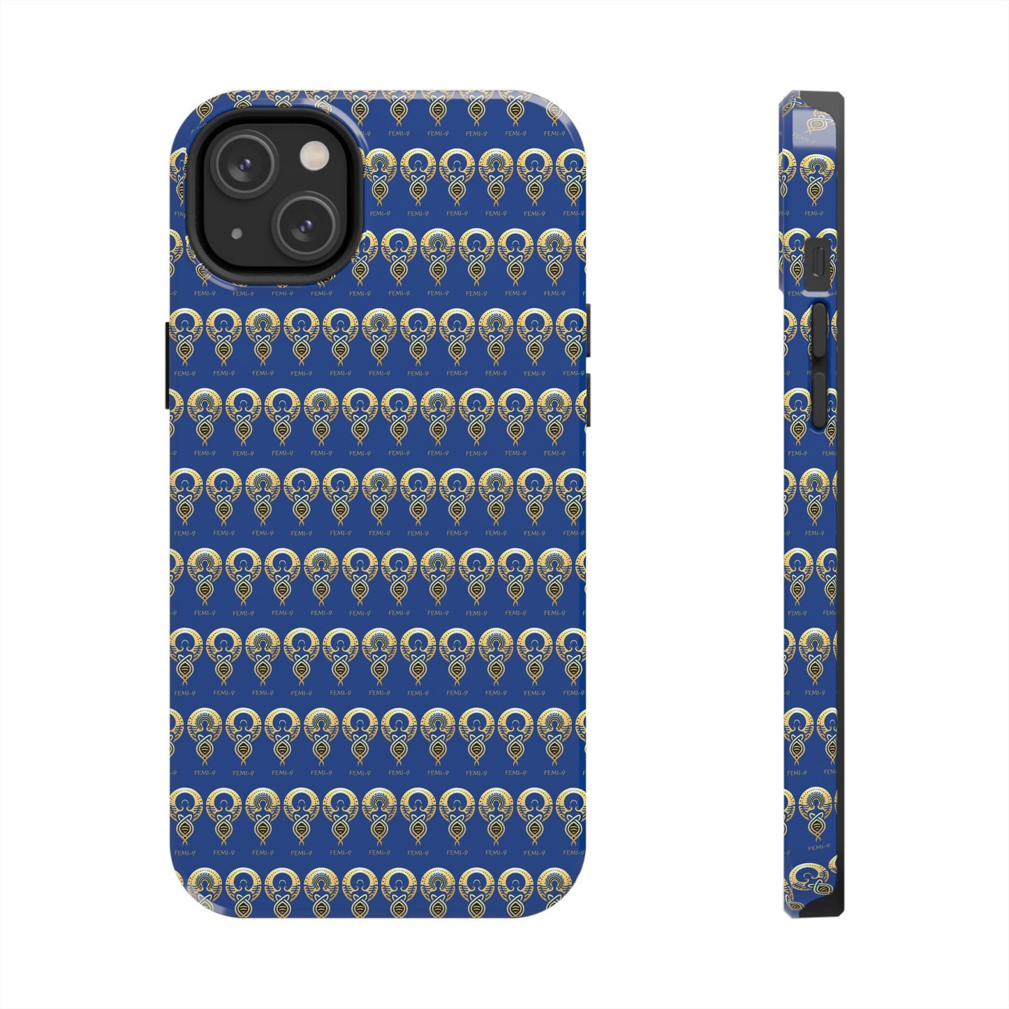 Phone Cases - Divine Femi-999 Design for a Touch of Class (blue/gold)