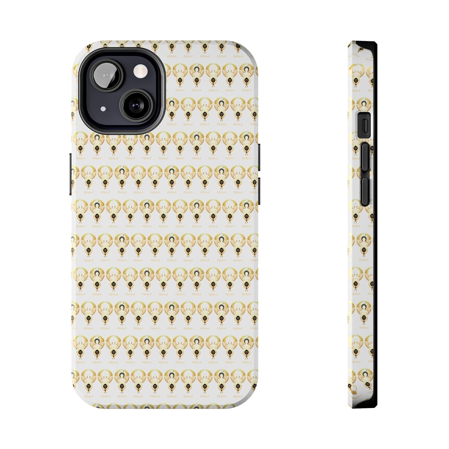 Phone Cases - Divine Femi-999 Design for a Touch of Class (white/gold)