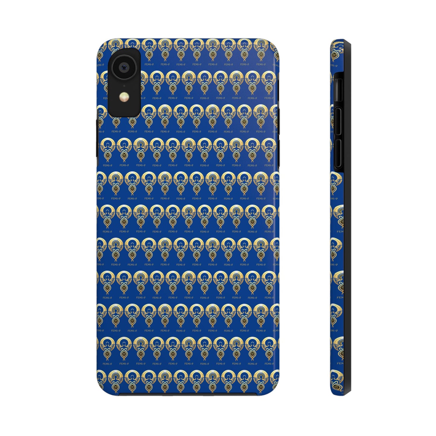 Phone Cases - Divine Femi-999 Design for a Touch of Class (blue/gold)