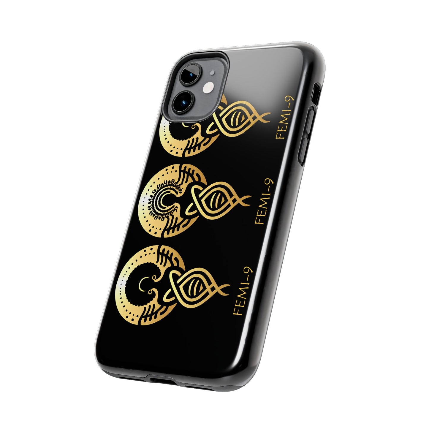 Phone Cases - Divine Femi-999 Design for a Touch of Class (black/gold)