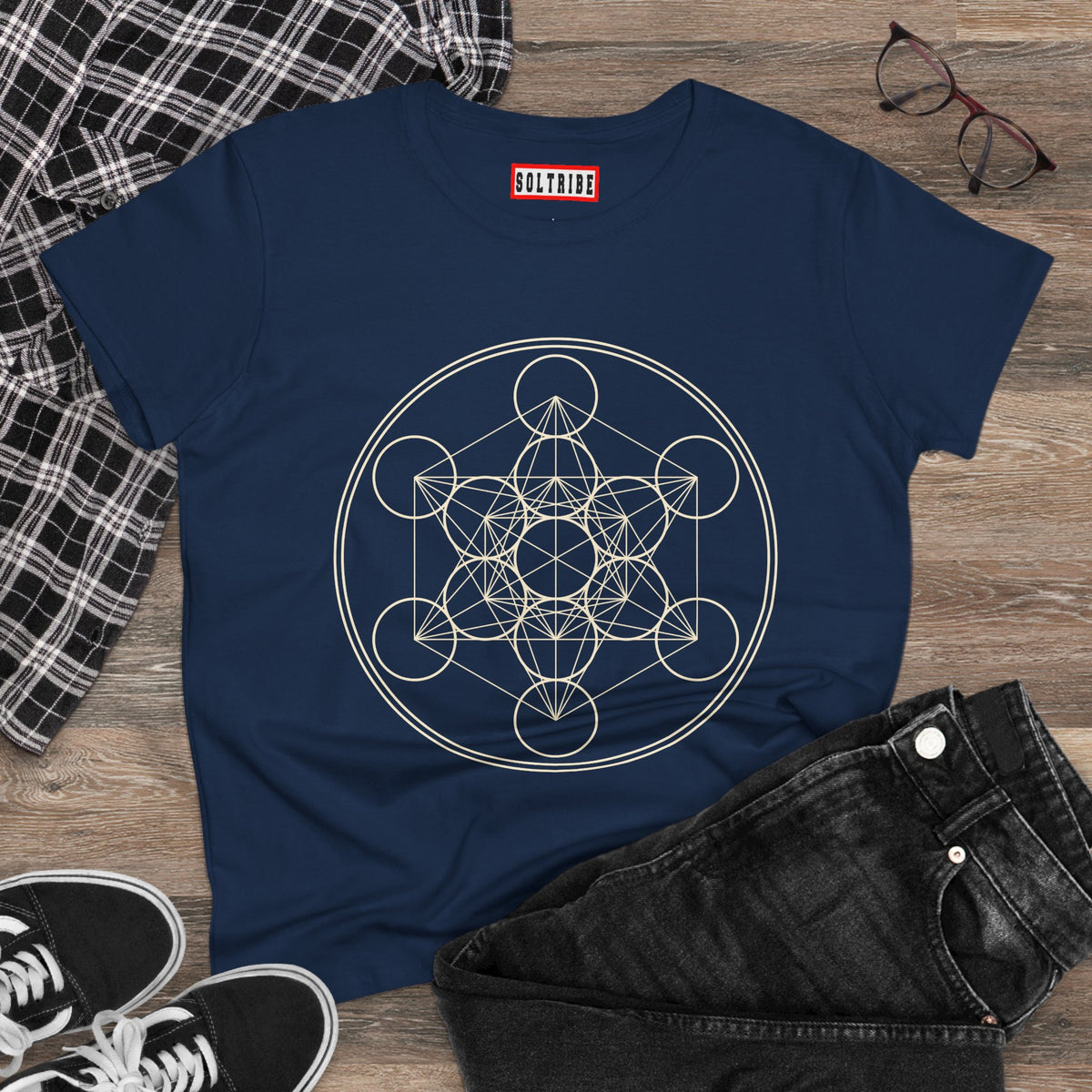 Women's Sacred Geometry Metatron’s Cube T-Shirt