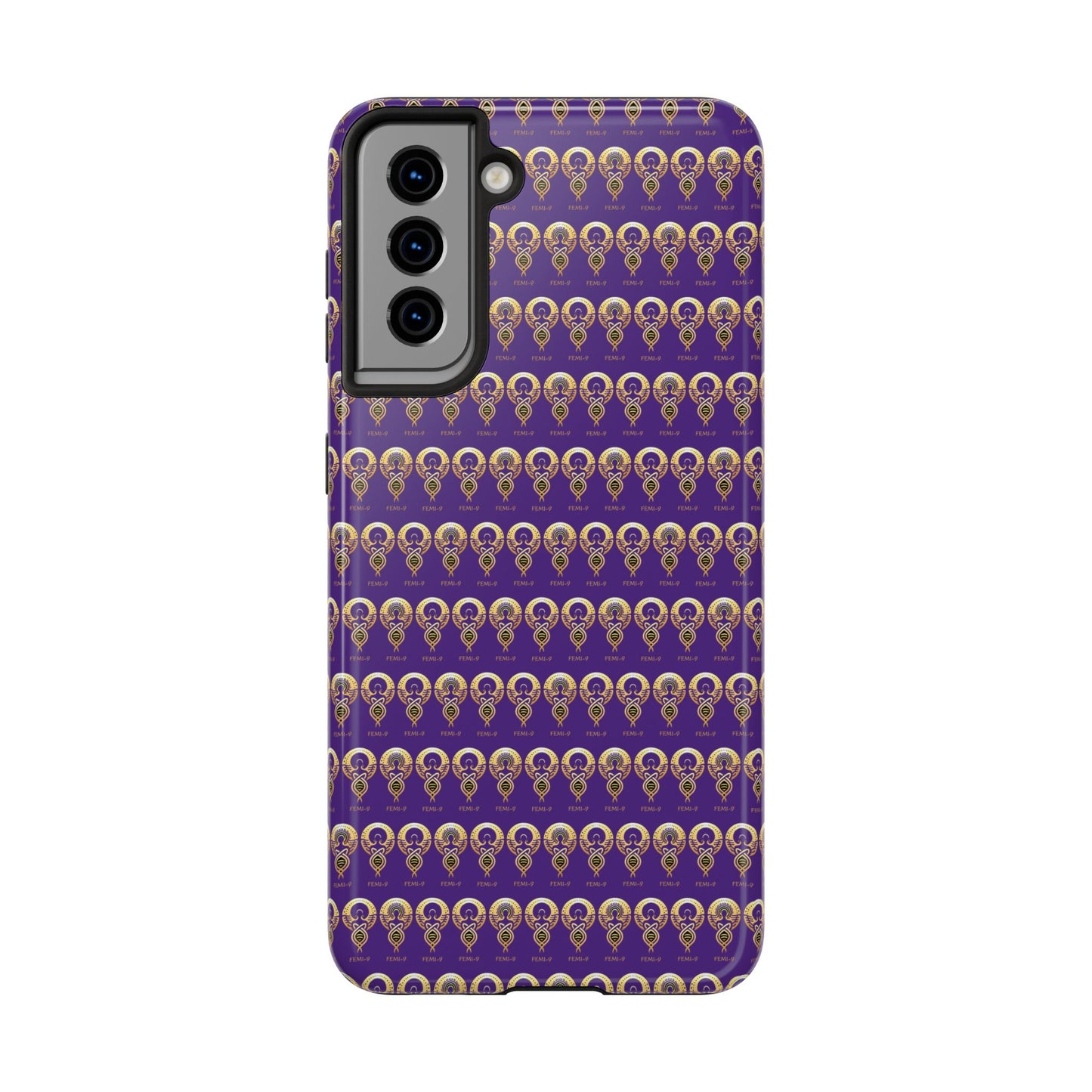 Phone Cases - Divine Femi-999 Design for a Touch of Class (PURPLE/GOLD)