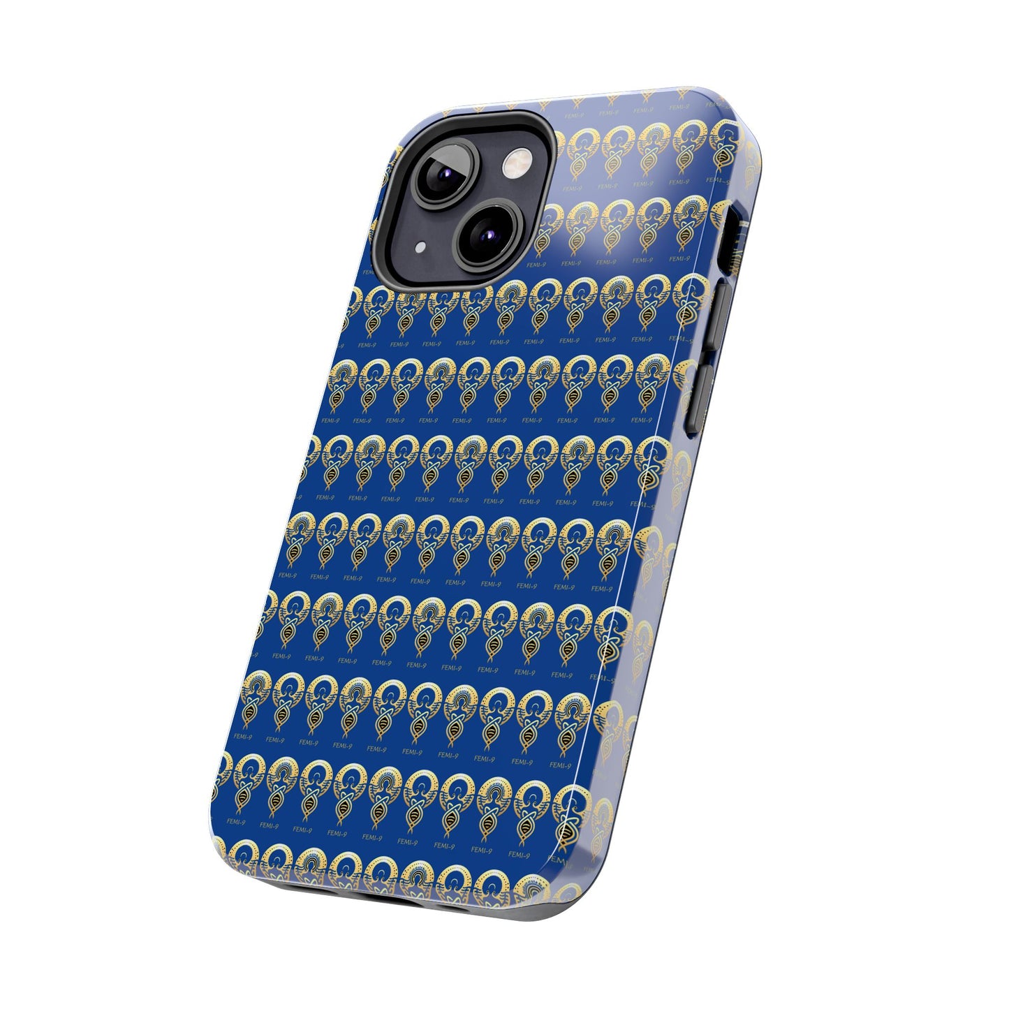 Phone Cases - Divine Femi-999 Design for a Touch of Class (blue/gold)