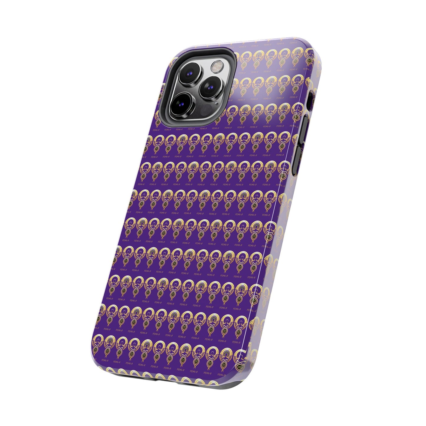 Phone Cases - Divine Femi-999 Design for a Touch of Class (PURPLE/GOLD)