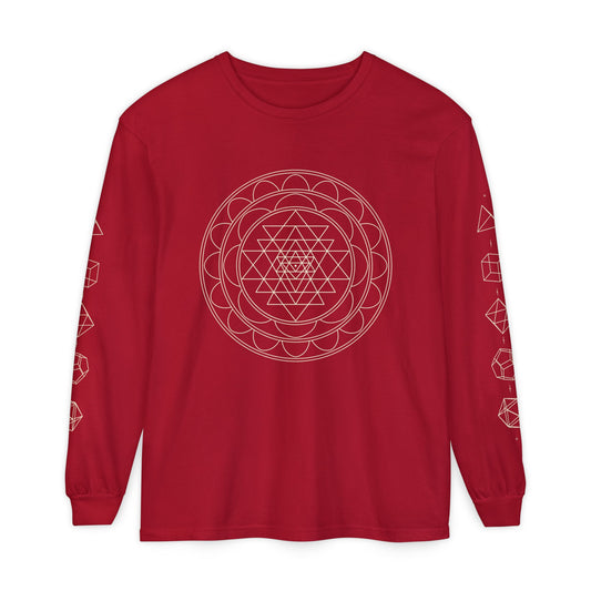 Sacred Geometry Sri Yantra Long Sleeve T-Shirt