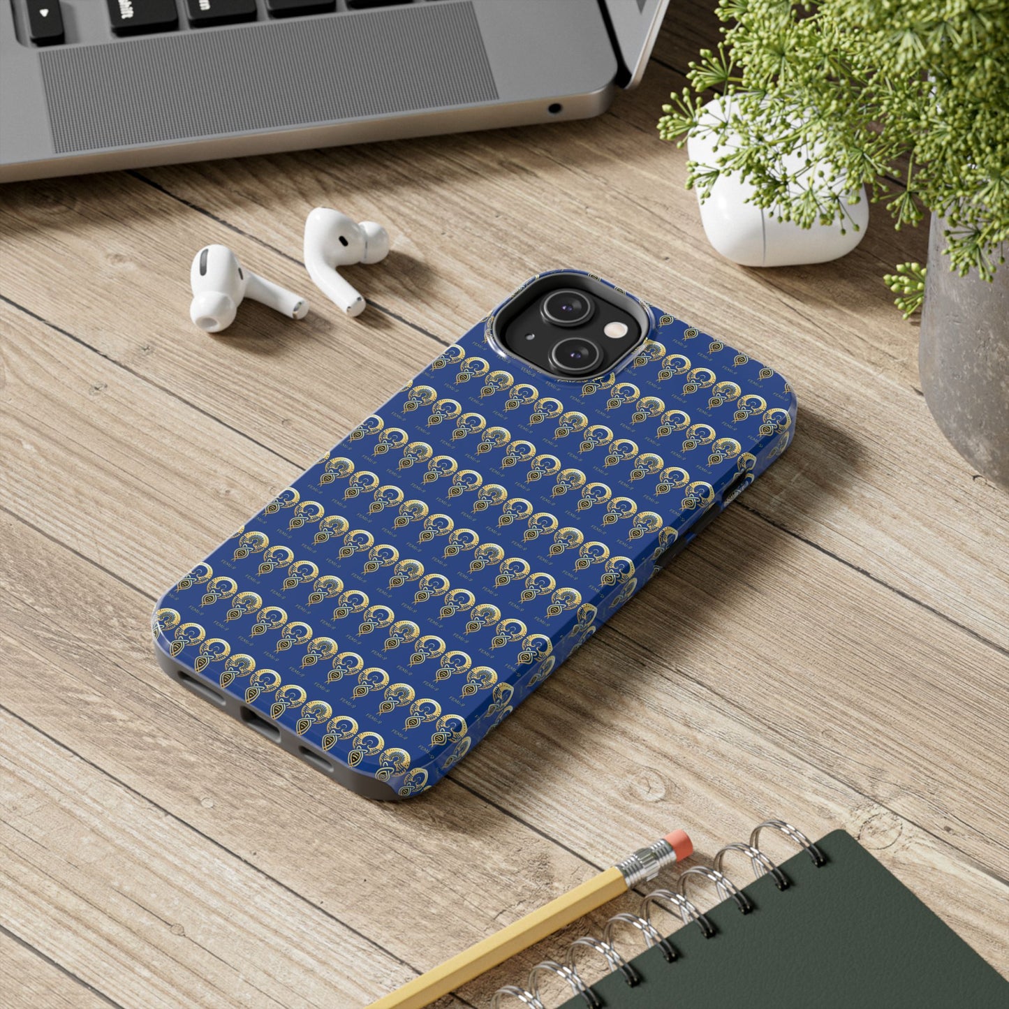 Phone Cases - Divine Femi-999 Design for a Touch of Class (blue/gold)