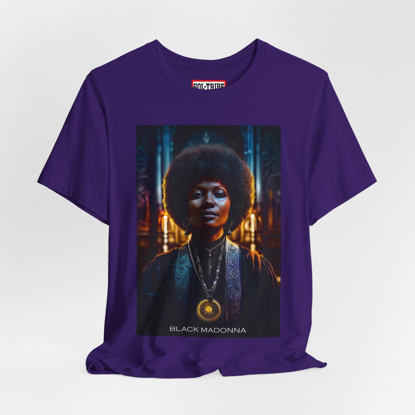 Black Madonna — Retro BeatniX Portrait T-Shirt