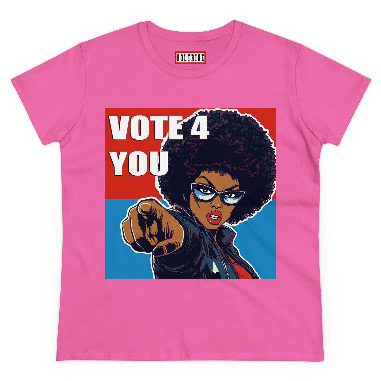 VOTE 4 YOU Women's Midweight Cotton Tee