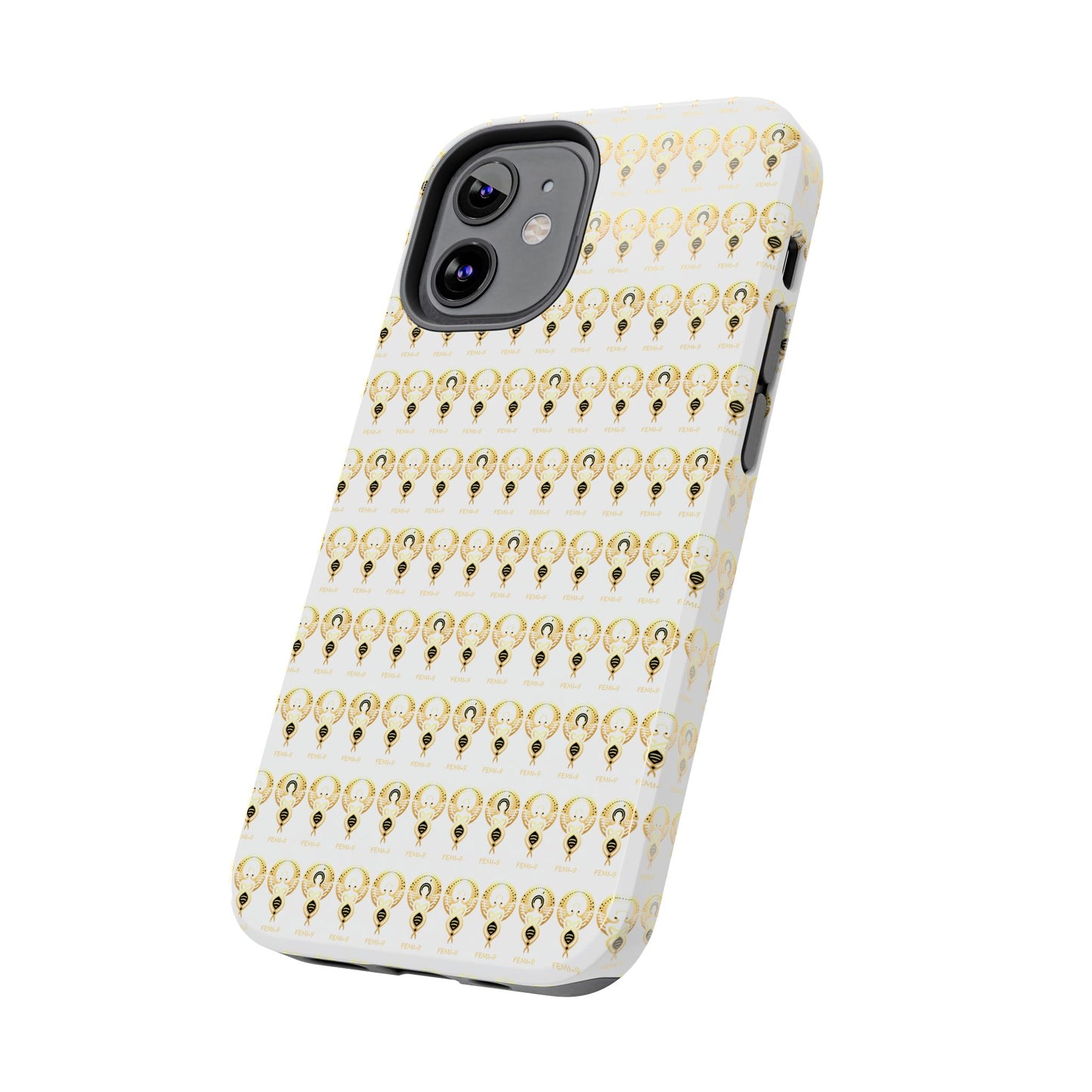 Phone Cases - Divine Femi-999 Design for a Touch of Class (white/gold)