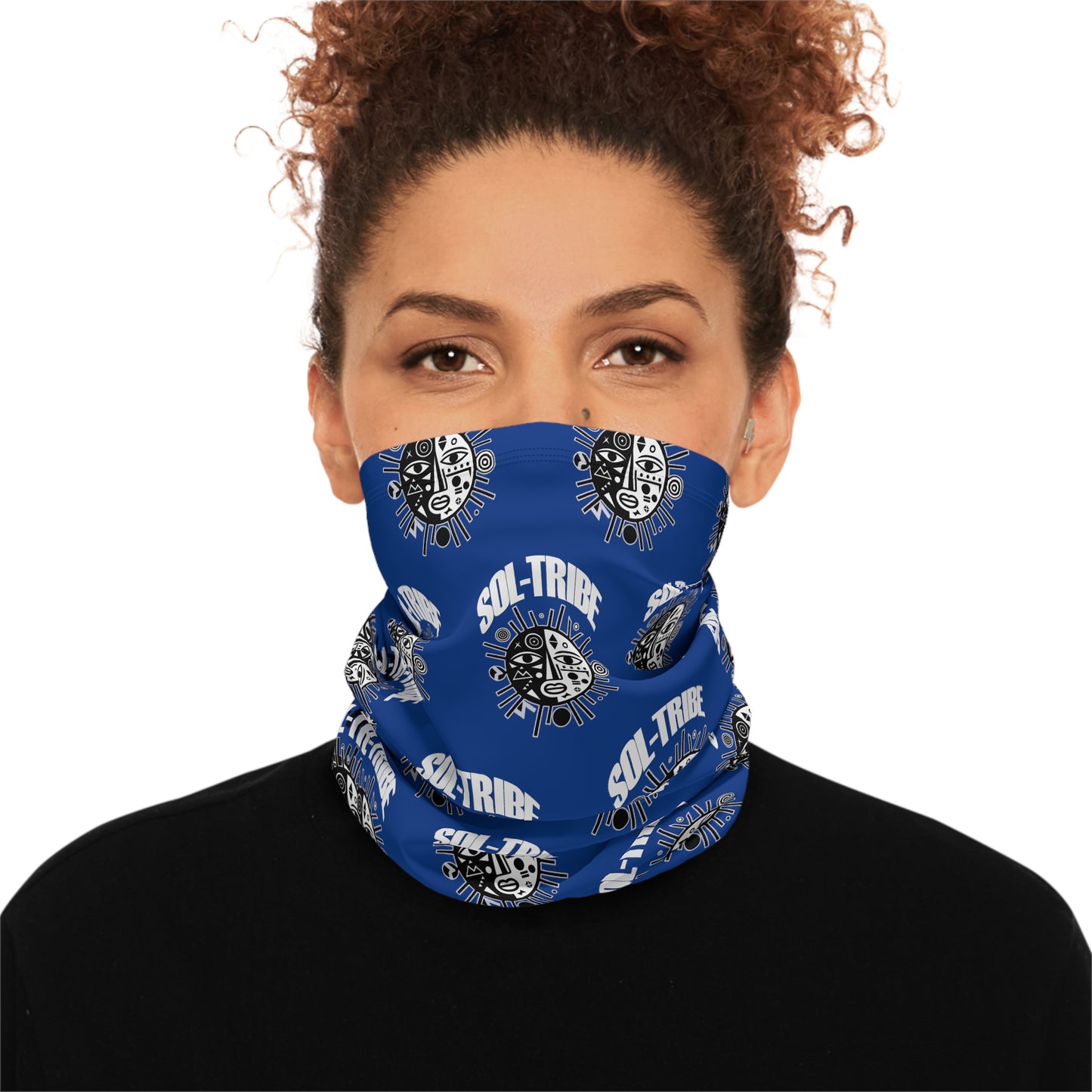 SOL TRIBE Winter Neck Gaiter With Drawstring (blue)