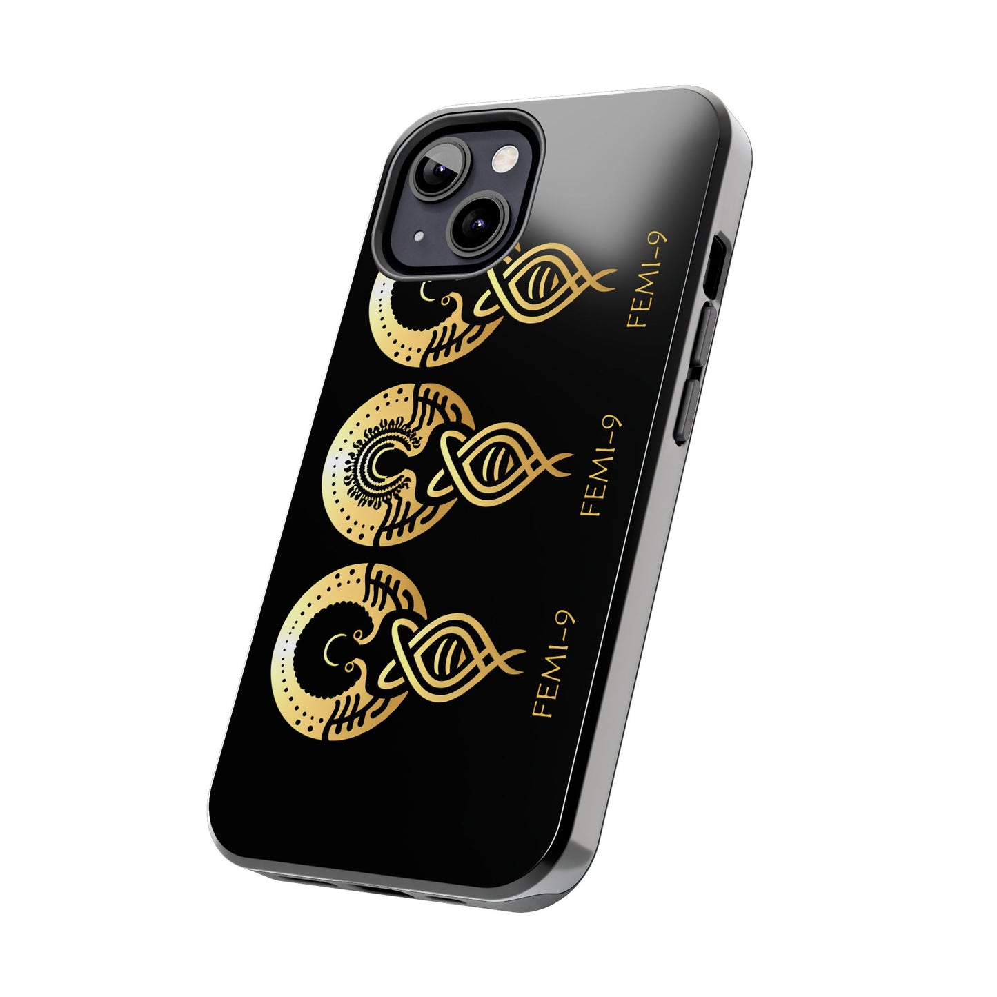 Phone Cases - Divine Femi-999 Design for a Touch of Class (black/gold)