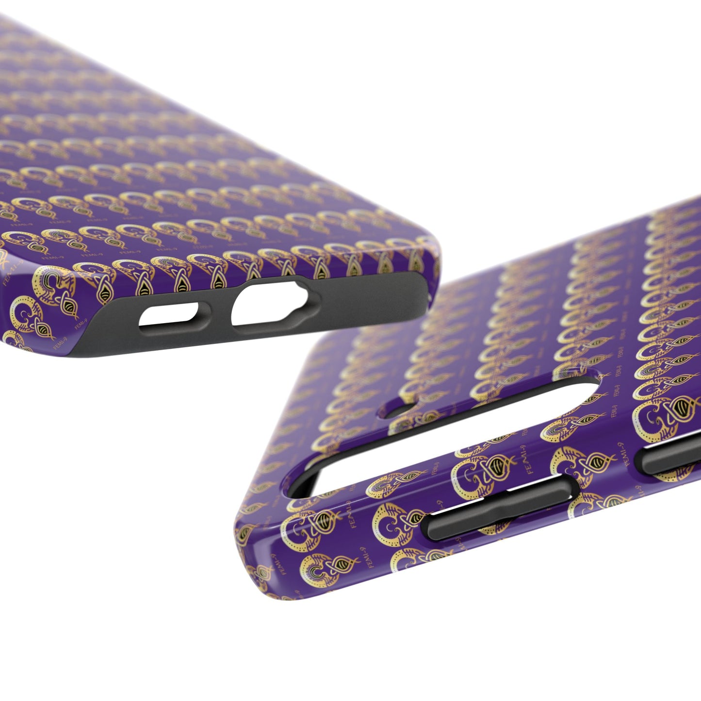 Phone Cases - Divine Femi-999 Design for a Touch of Class (PURPLE/GOLD)