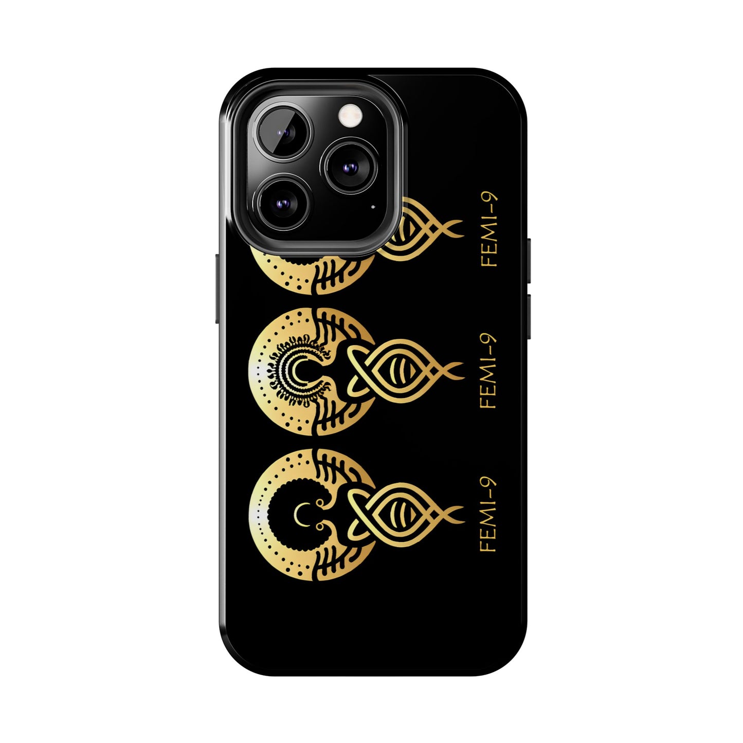 Phone Cases - Divine Femi-999 Design for a Touch of Class (black/gold)