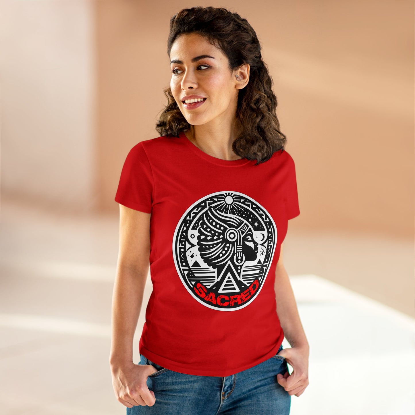 SACRED TEA Women's Midweight Cotton Tee