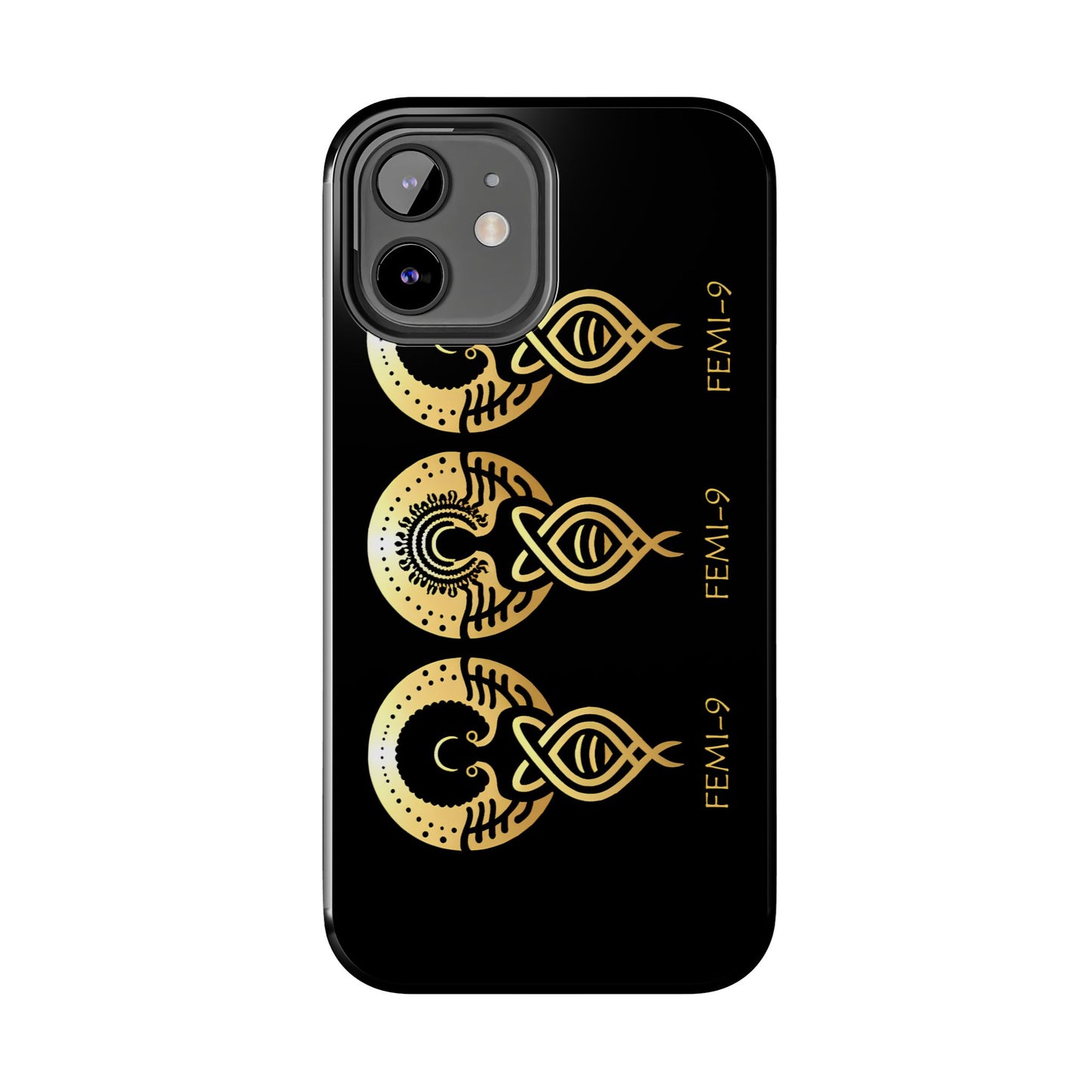 Phone Cases - Divine Femi-999 Design for a Touch of Class (black/gold)