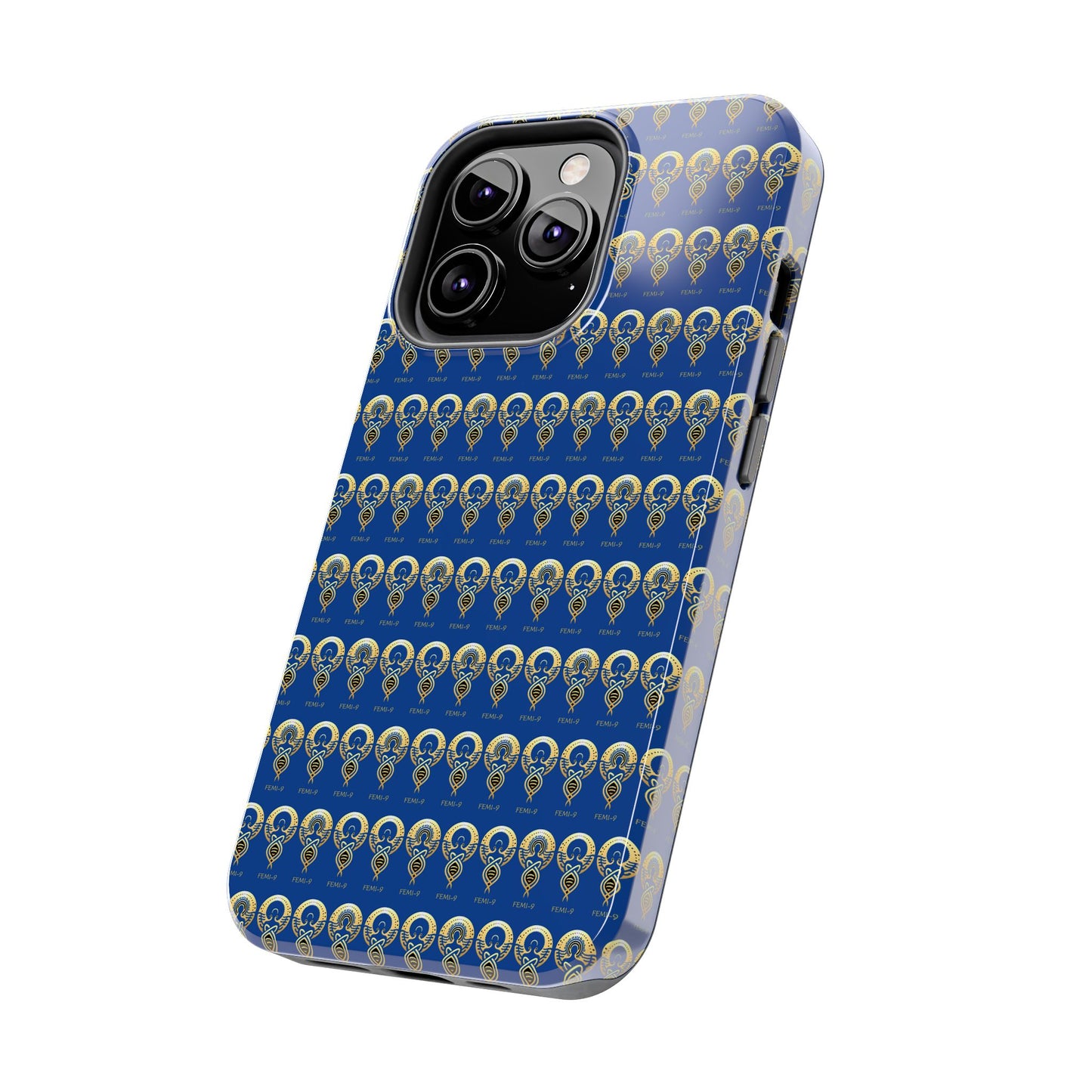 Phone Cases - Divine Femi-999 Design for a Touch of Class (blue/gold)