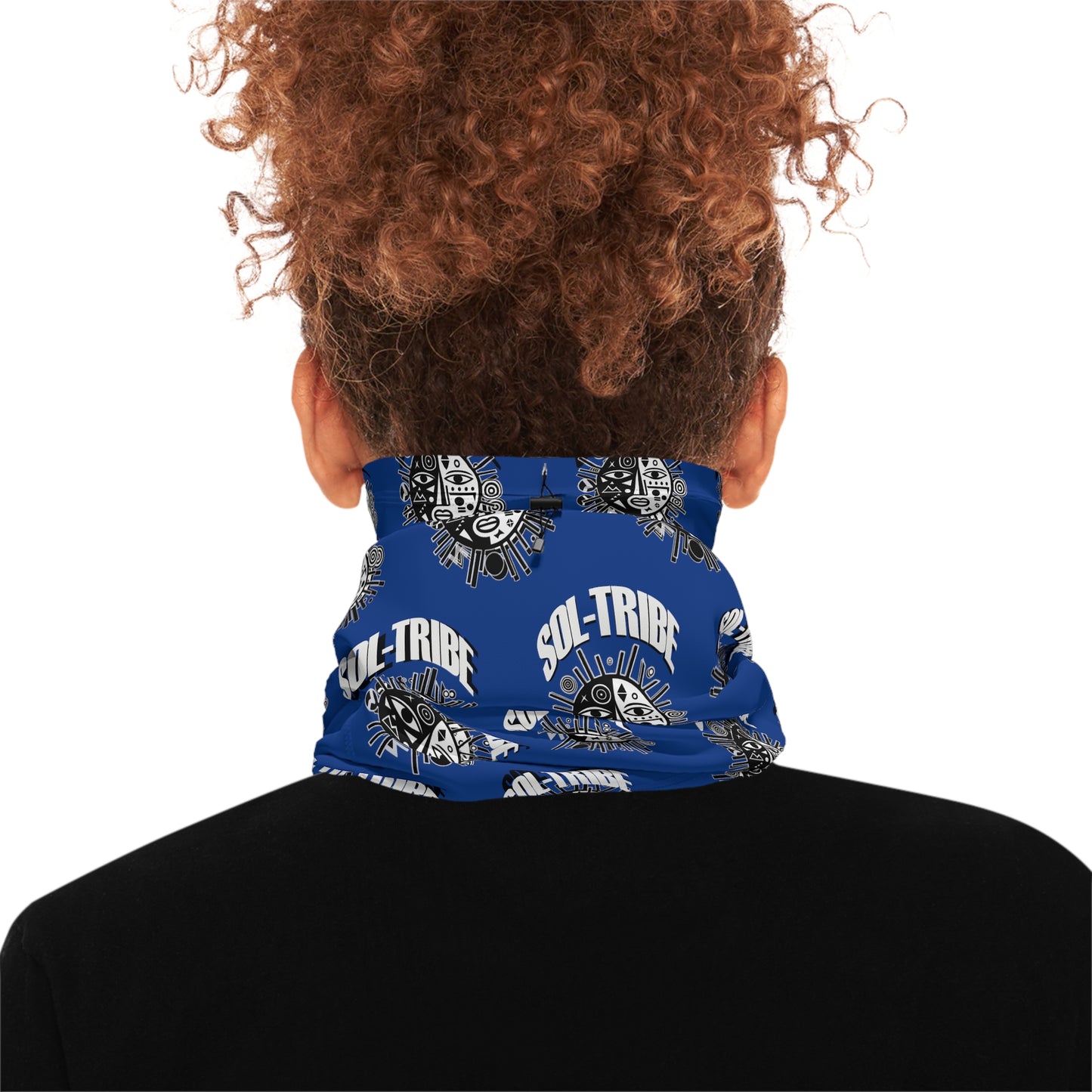 SOL TRIBE Winter Neck Gaiter With Drawstring (blue)