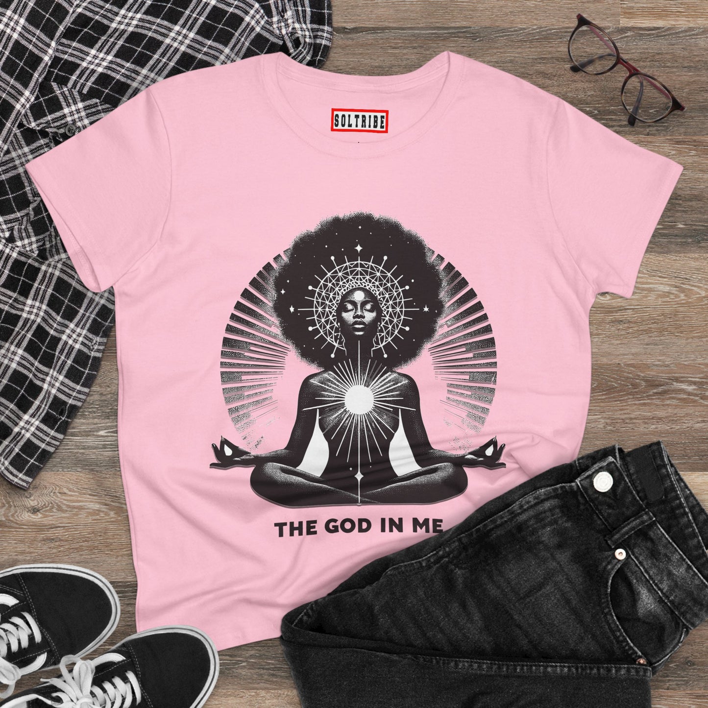 THE GOD IN ME Women's Midweight Cotton Tee