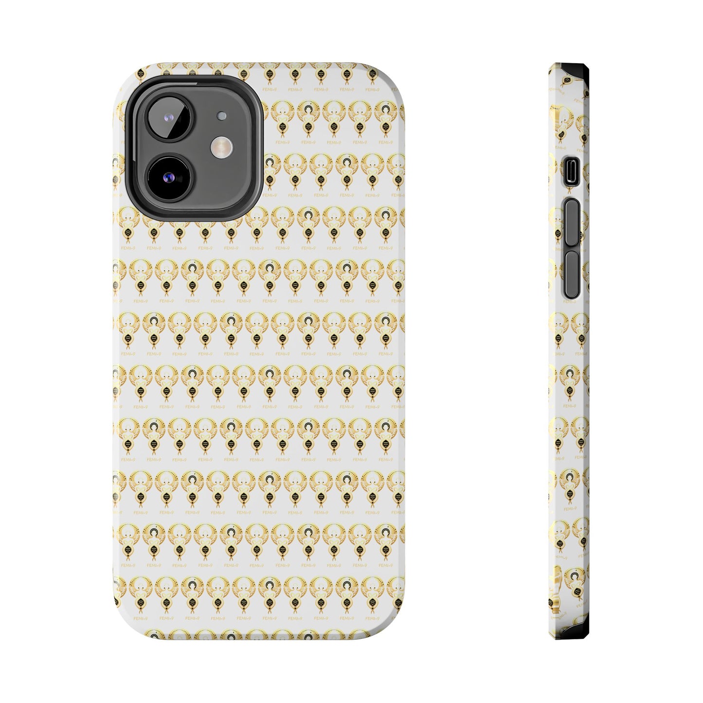 Phone Cases - Divine Femi-999 Design for a Touch of Class (white/gold)