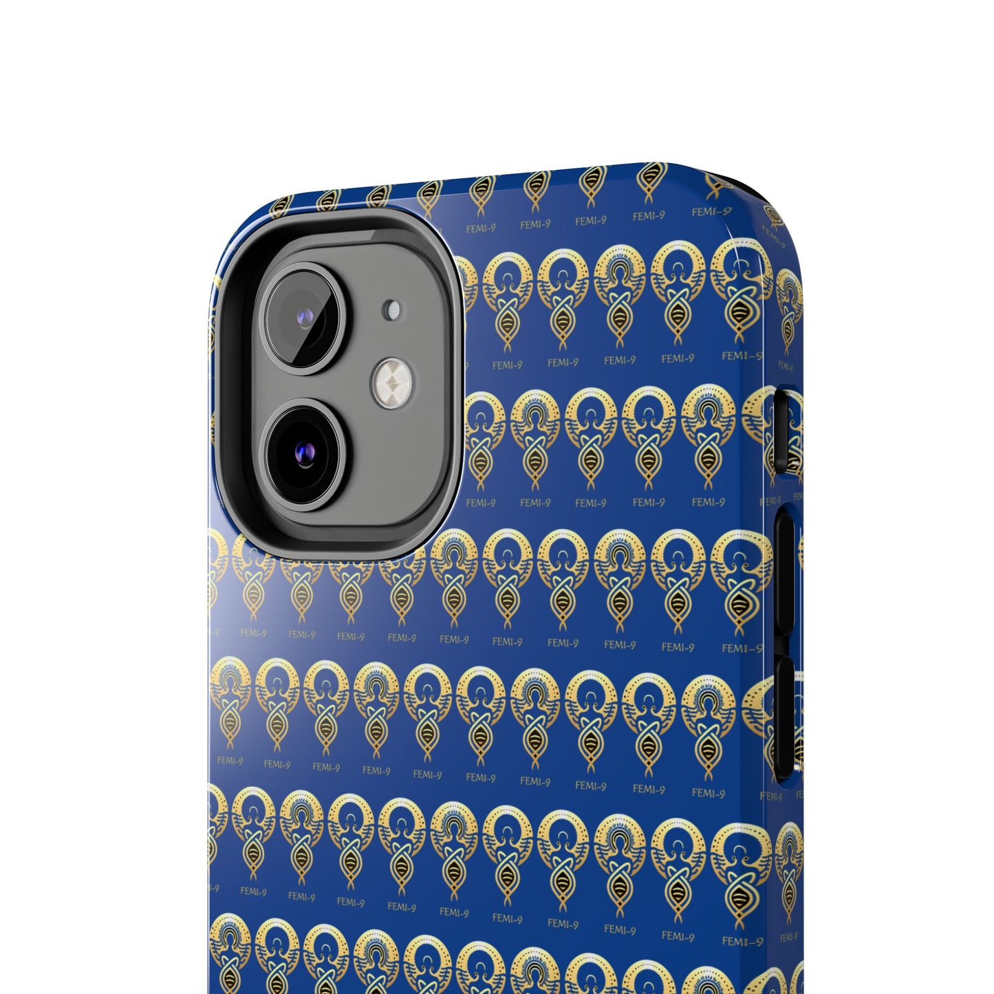 Phone Cases - Divine Femi-999 Design for a Touch of Class (blue/gold)