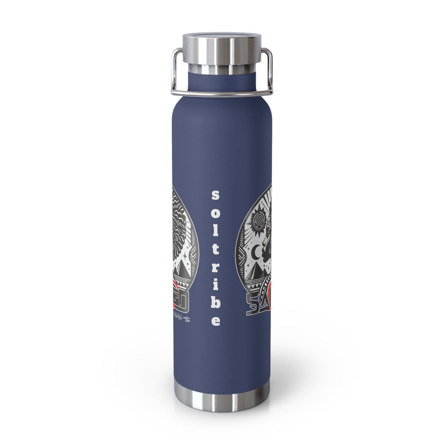 Sacred Tea  Black Copper Vacuum Insulated Bottle, 22oz