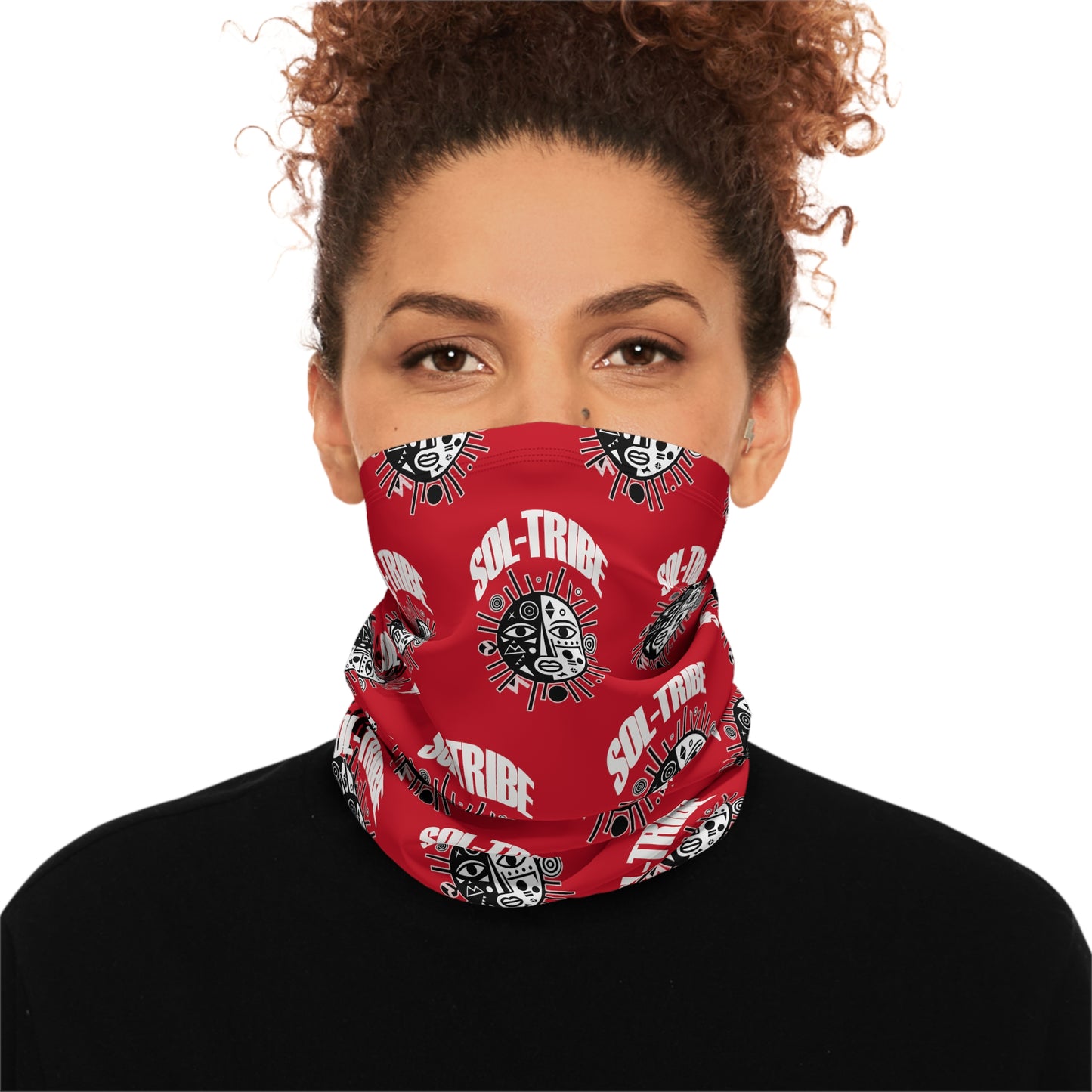 SOL TRIBE Winter Neck Gaiter With Drawstring (red)