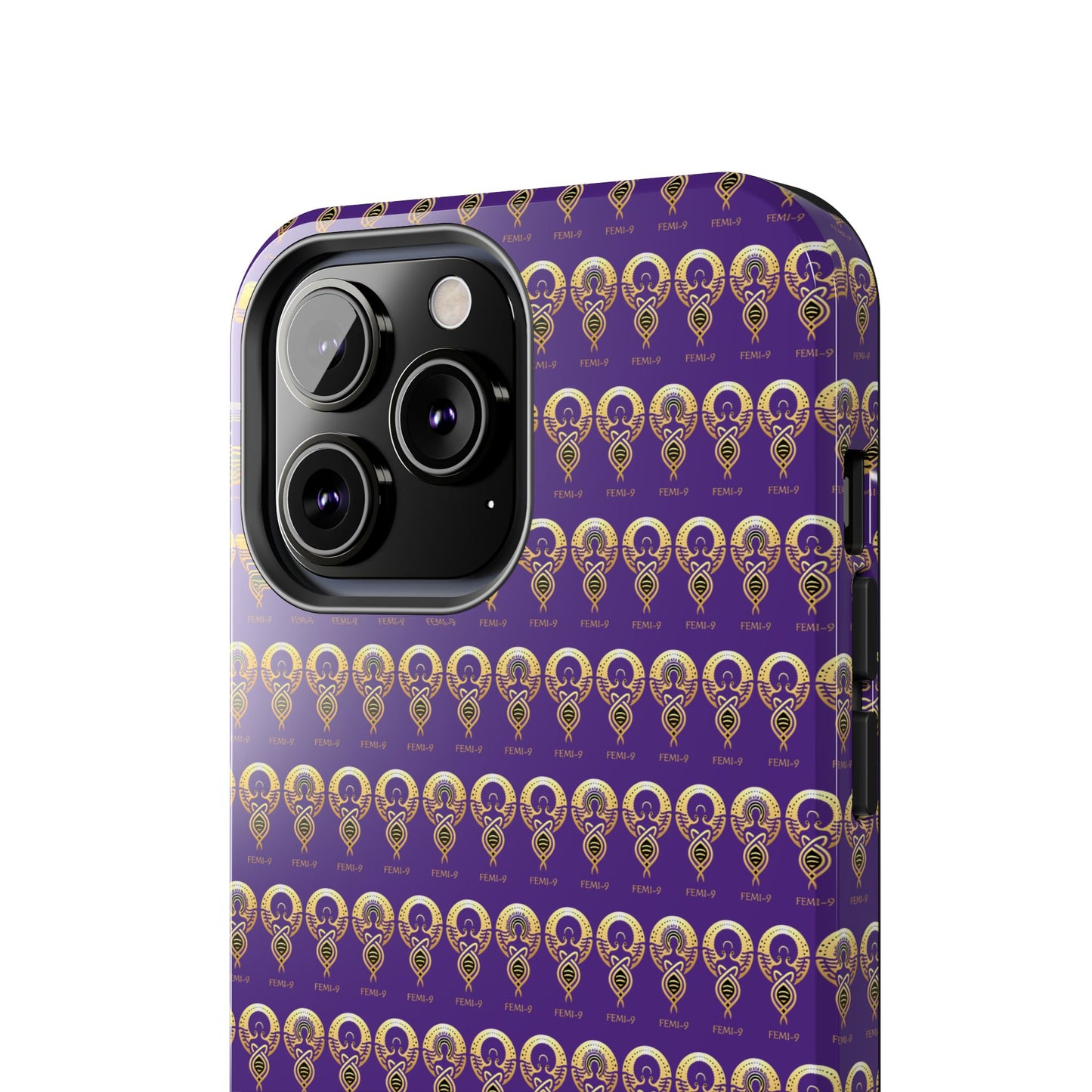 Phone Cases - Divine Femi-999 Design for a Touch of Class (PURPLE/GOLD)