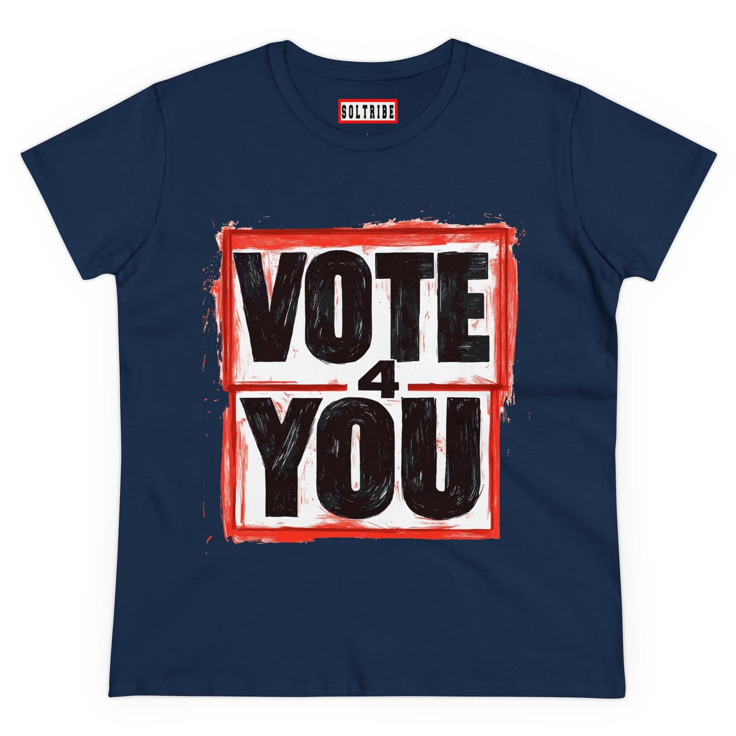 VOTE 4 YOU Women's Midweight Cotton Tee