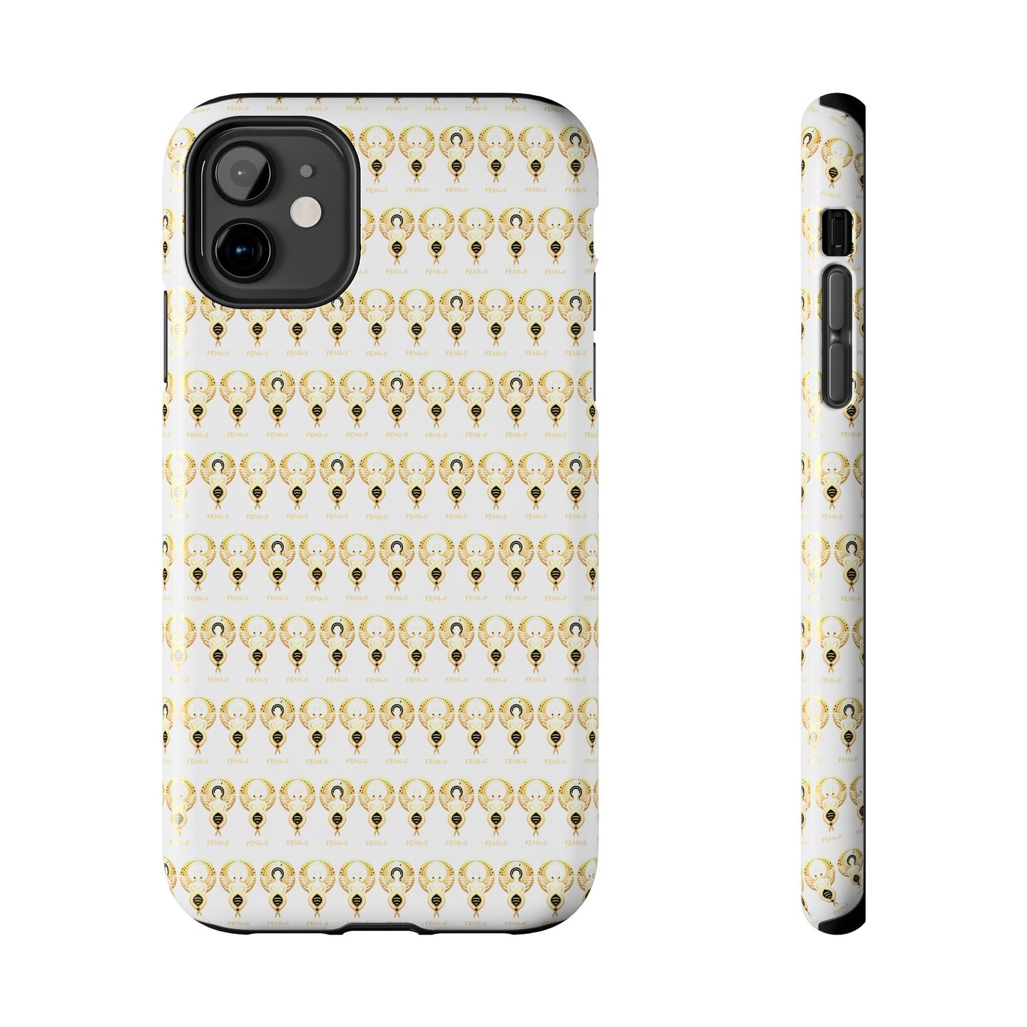 Phone Cases - Divine Femi-999 Design for a Touch of Class (white/gold)