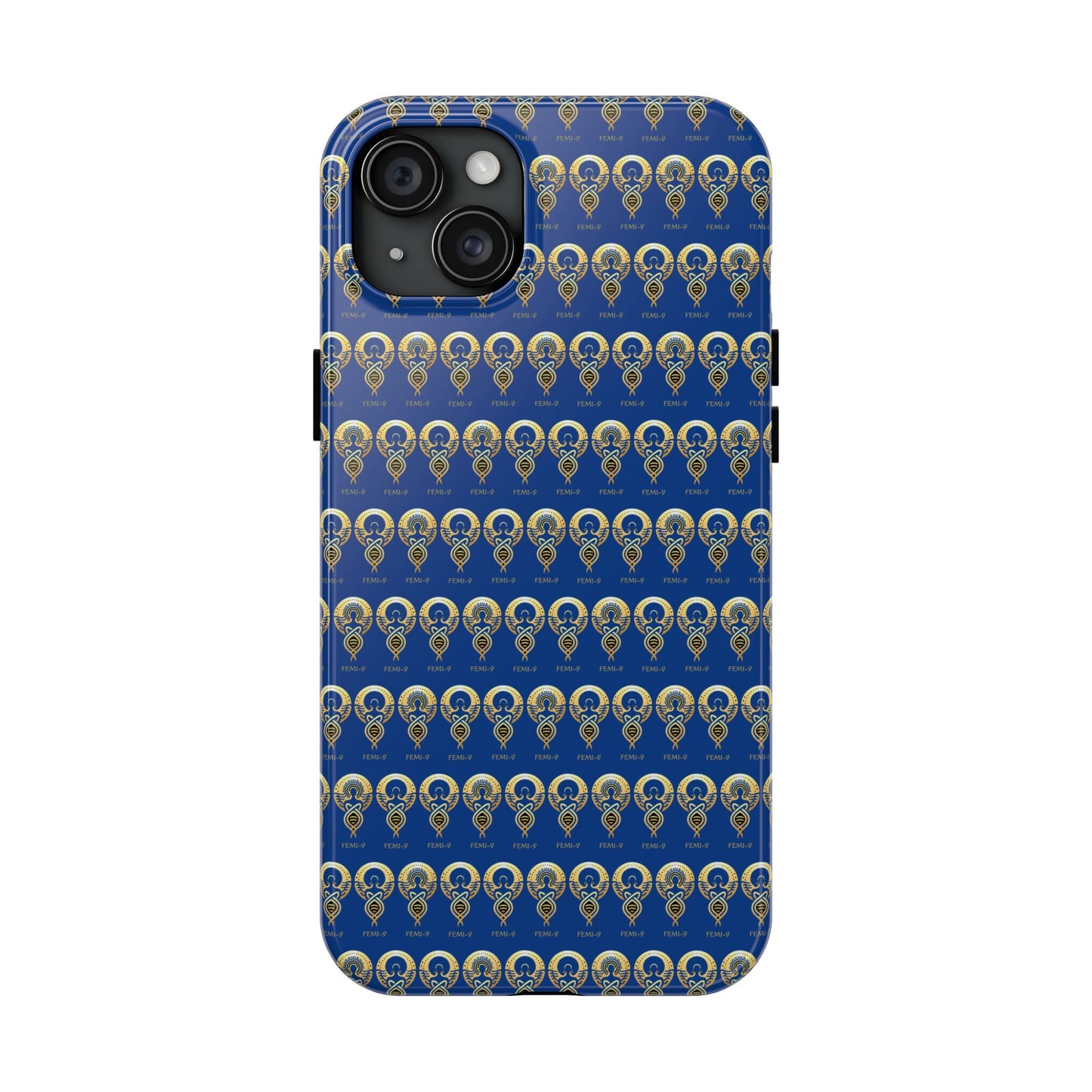 Phone Cases - Divine Femi-999 Design for a Touch of Class (blue/gold)