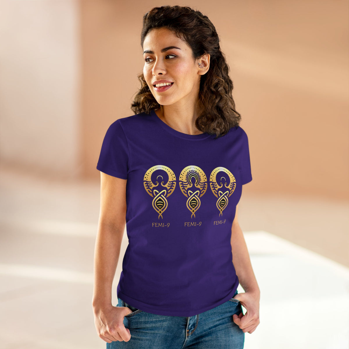 FEMI-Tripple 9 Women's Midweight Cotton Tee