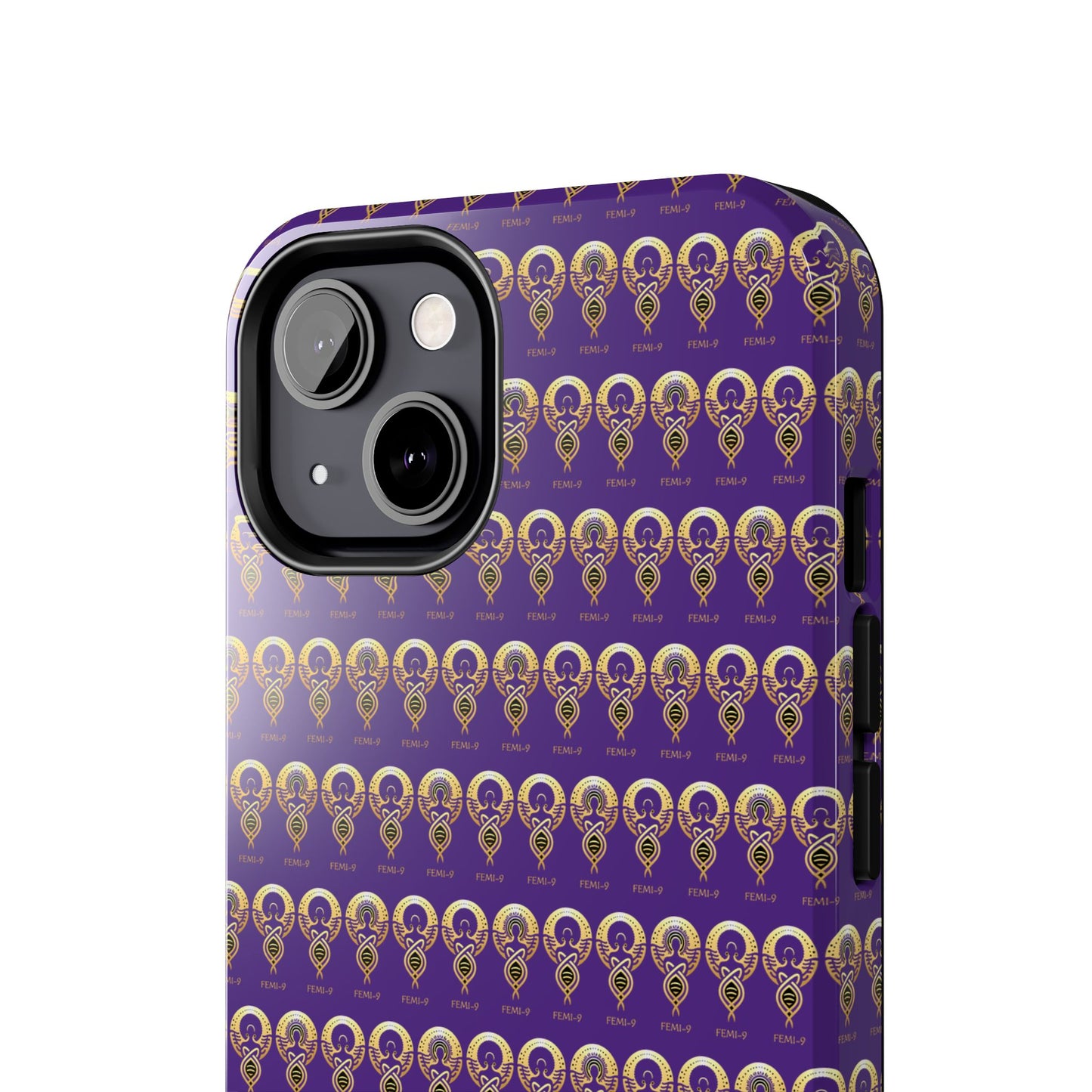 Phone Cases - Divine Femi-999 Design for a Touch of Class (PURPLE/GOLD)