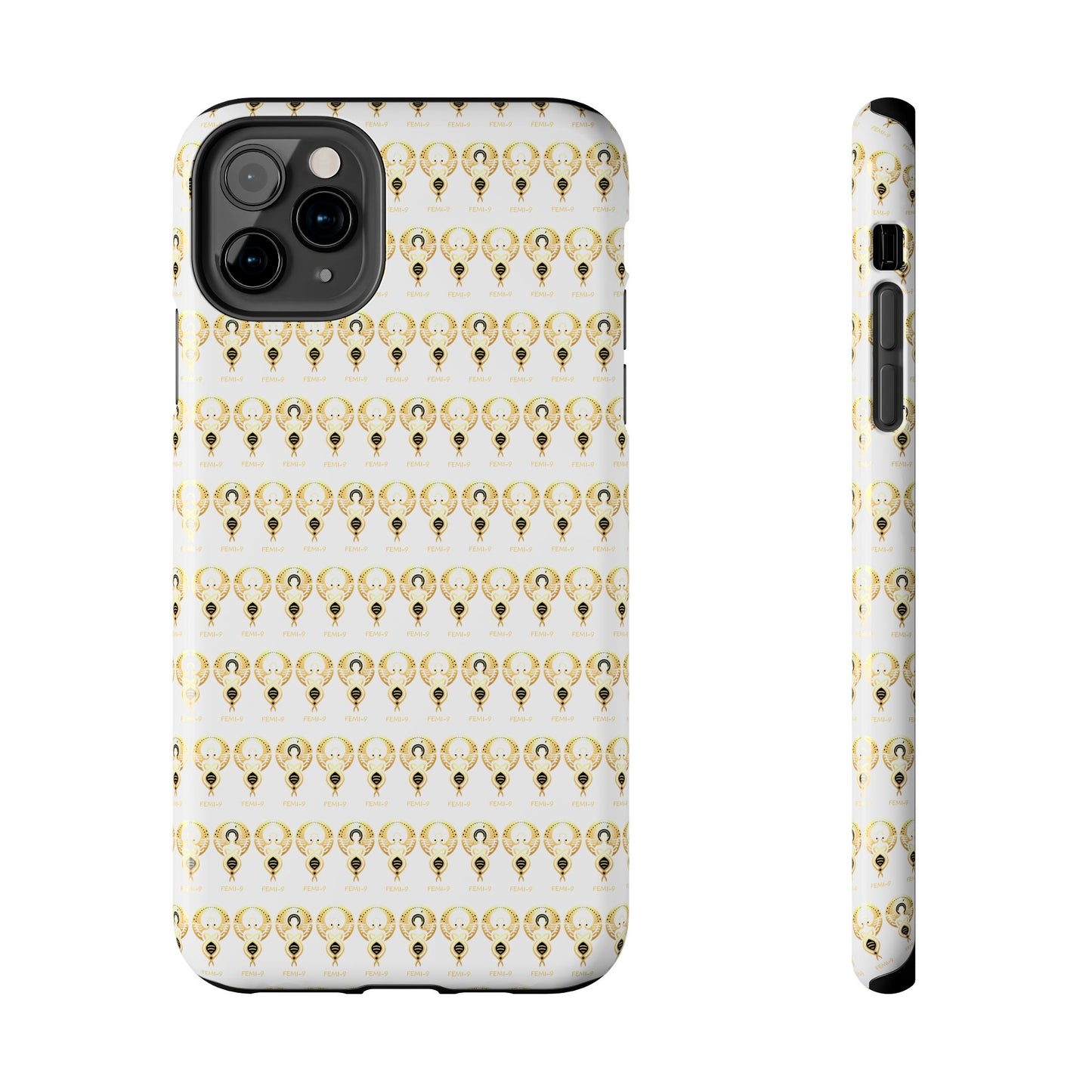 Phone Cases - Divine Femi-999 Design for a Touch of Class (white/gold)