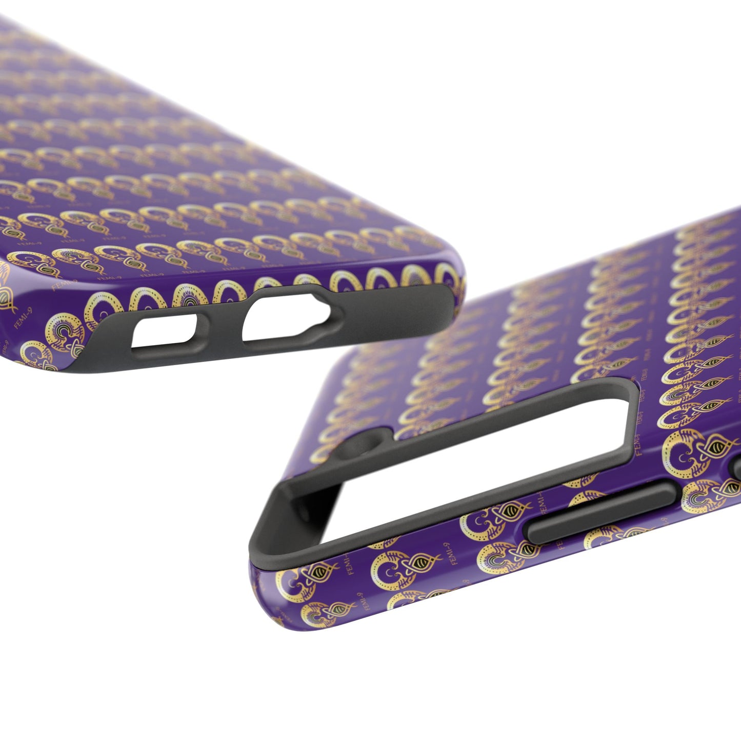 Phone Cases - Divine Femi-999 Design for a Touch of Class (PURPLE/GOLD)