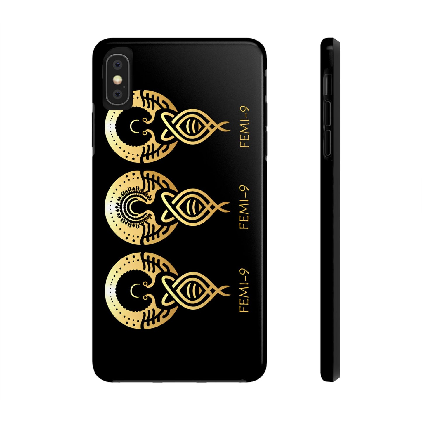 Phone Cases - Divine Femi-999 Design for a Touch of Class (black/gold)